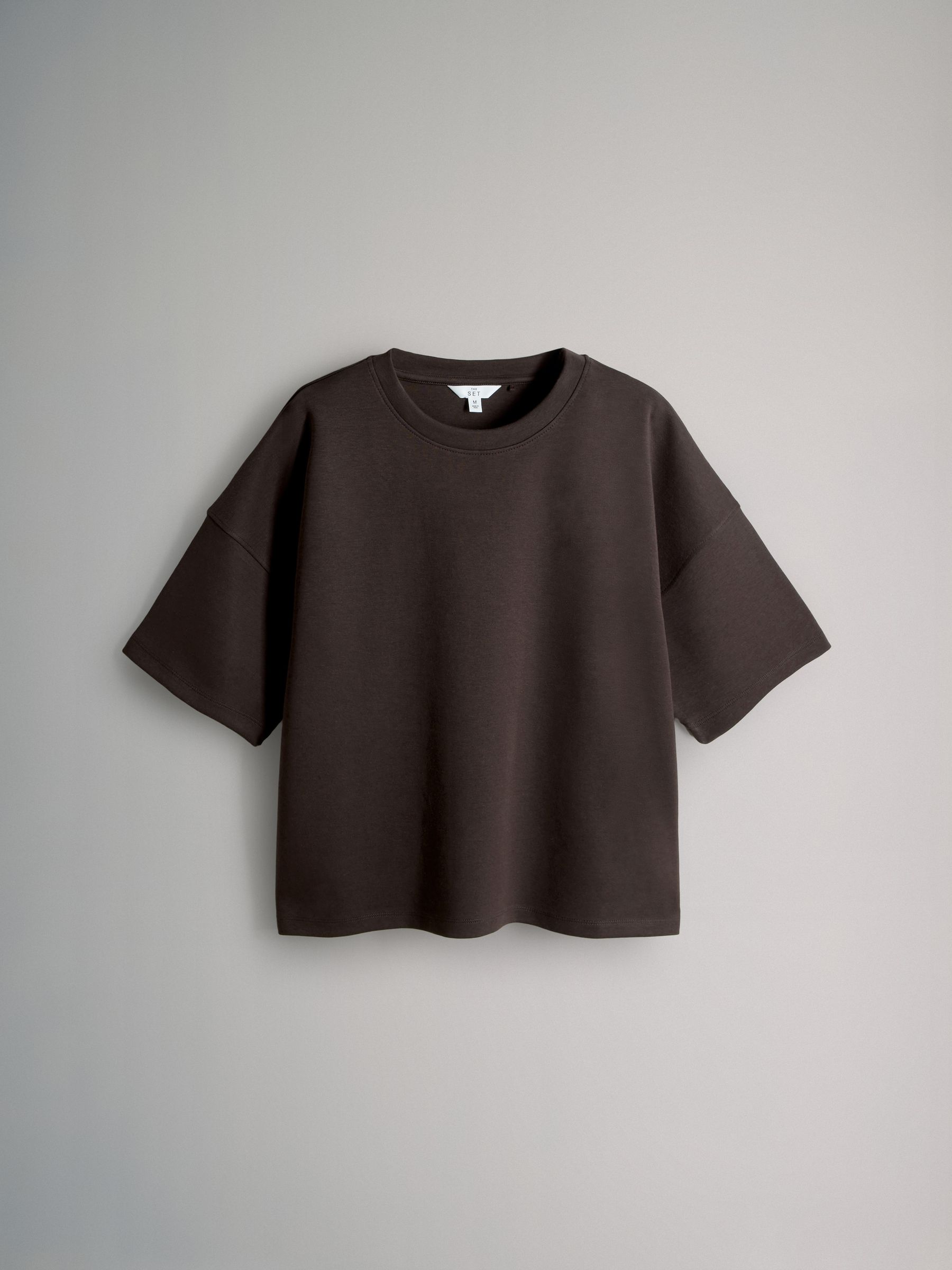 Black / Chocolate Brown/ Oat - 3 Pack Heavyweight Premium Boxy T-Shirts - Image 4 of 8