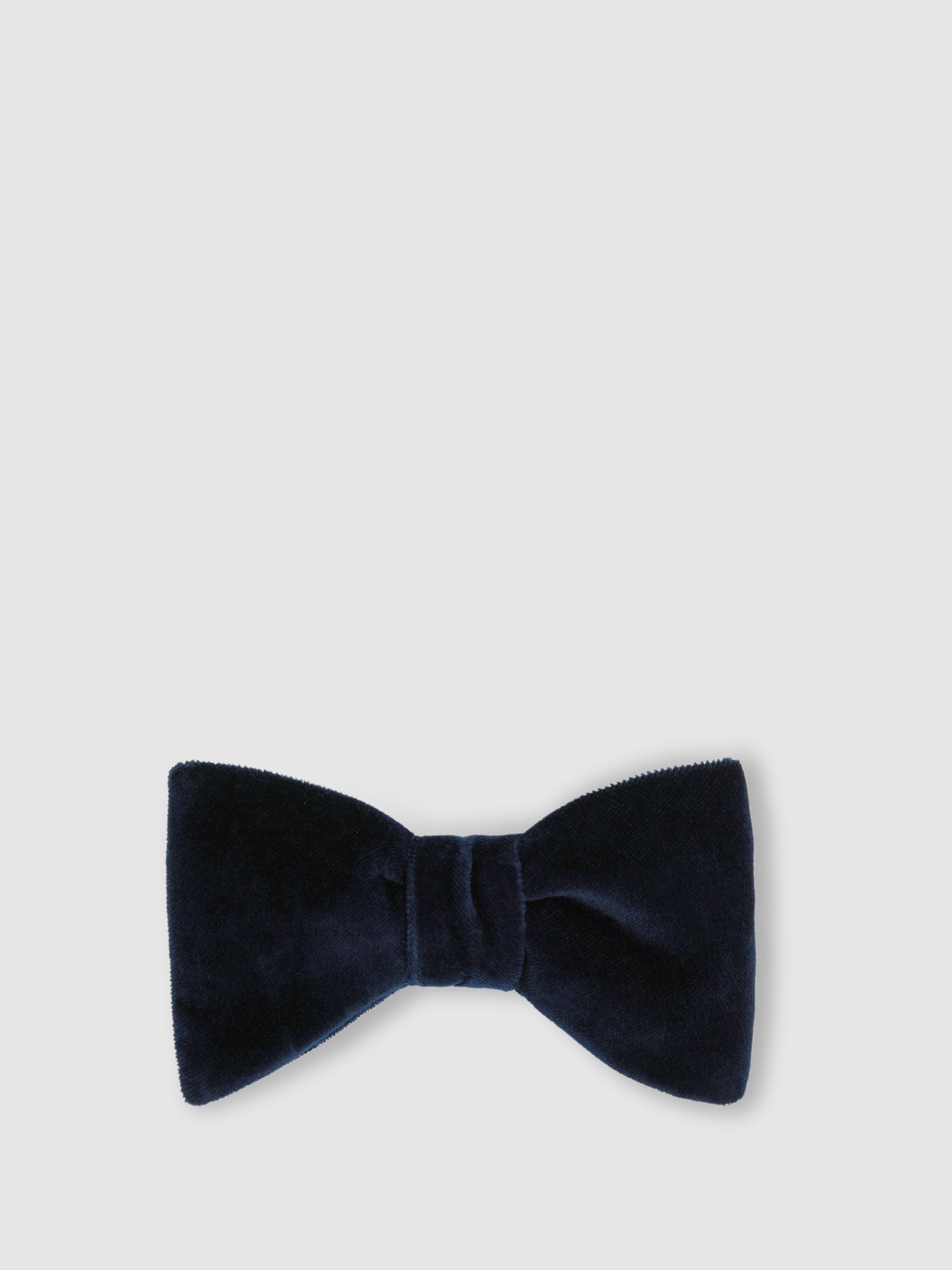 Velvet Bow Tie in Navy - Image 1 of 5