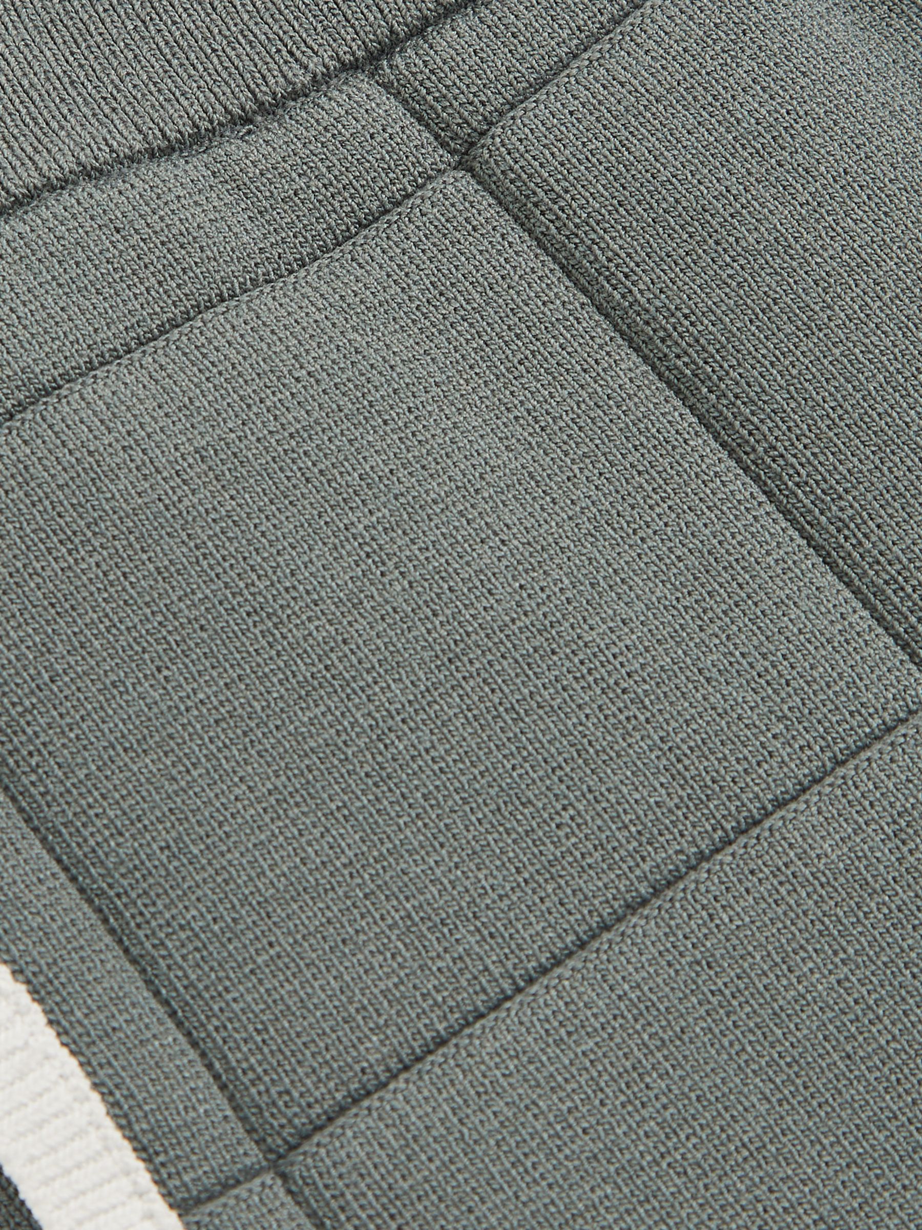 3-9 yrs Tipped Knit Stitch-Detail Shorts in Dark Sage Green - Image 4 of 4