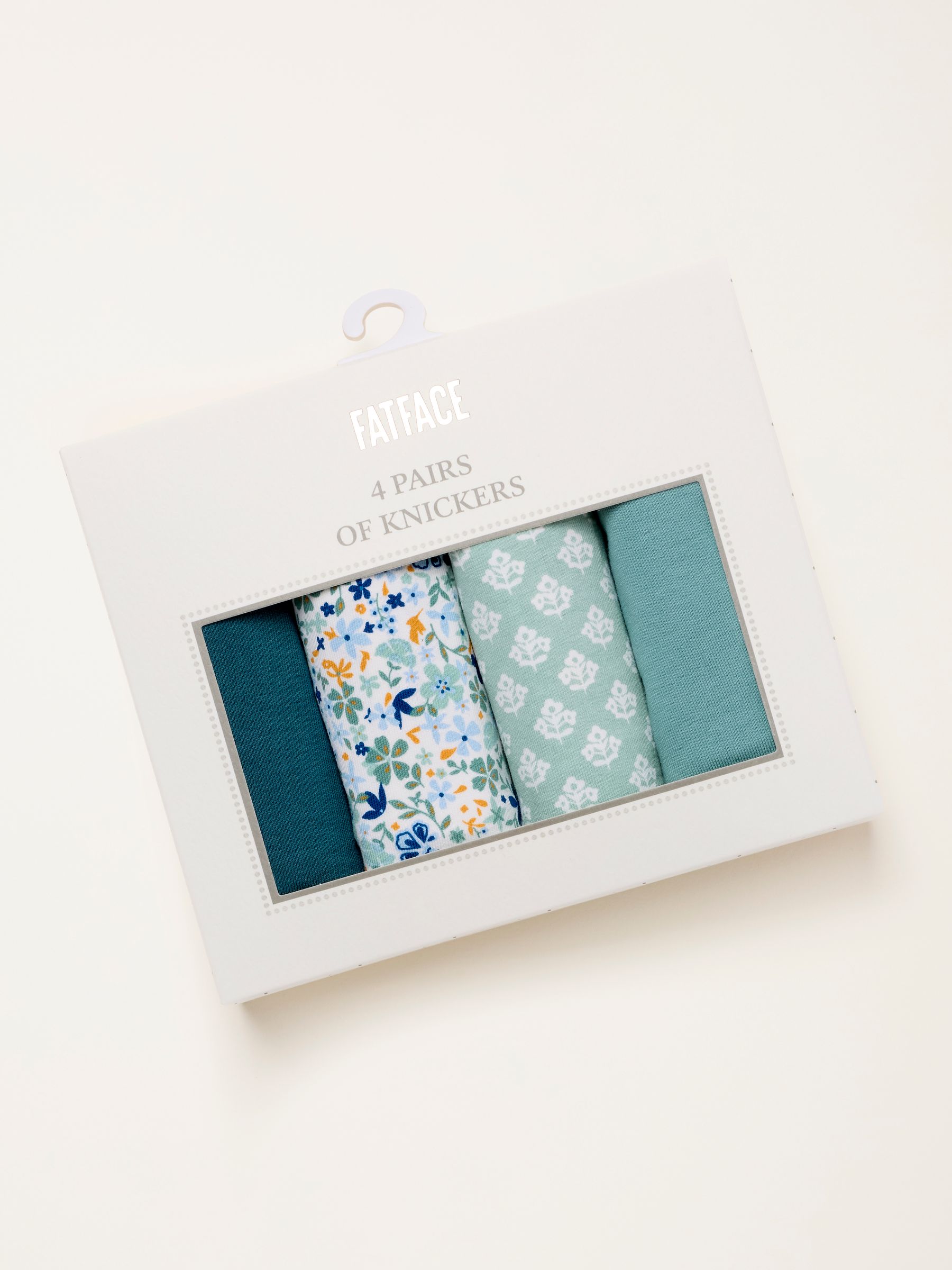 Green 4 Pack of Geo Floral Classic Knicker - Image 2 of 3 Green 4 Pack of Geo Floral Classic Knicker - Image 2 of 3