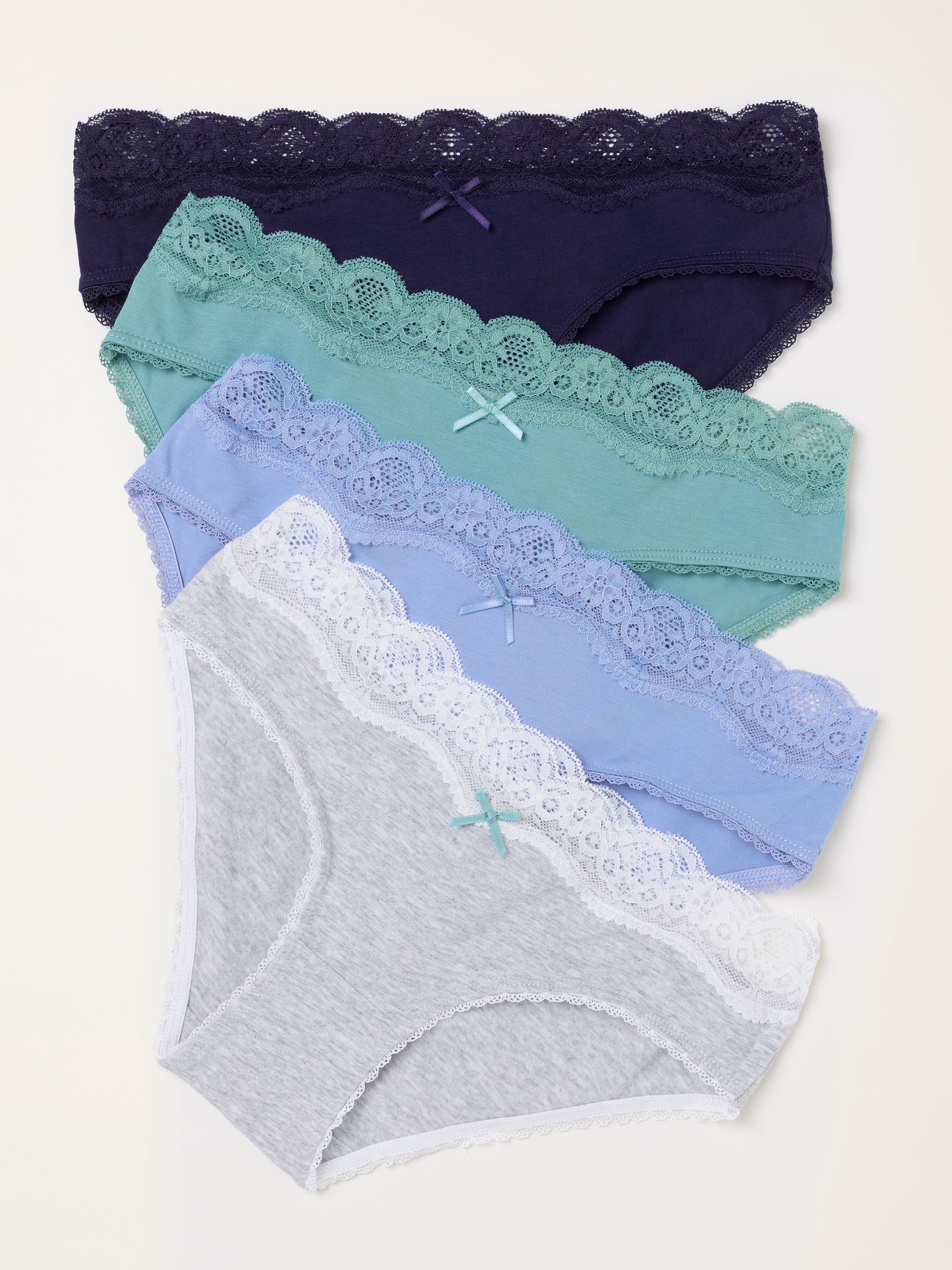 BlueGrey 4 Pack of Plain Classic Knickers - Image 1 of 3