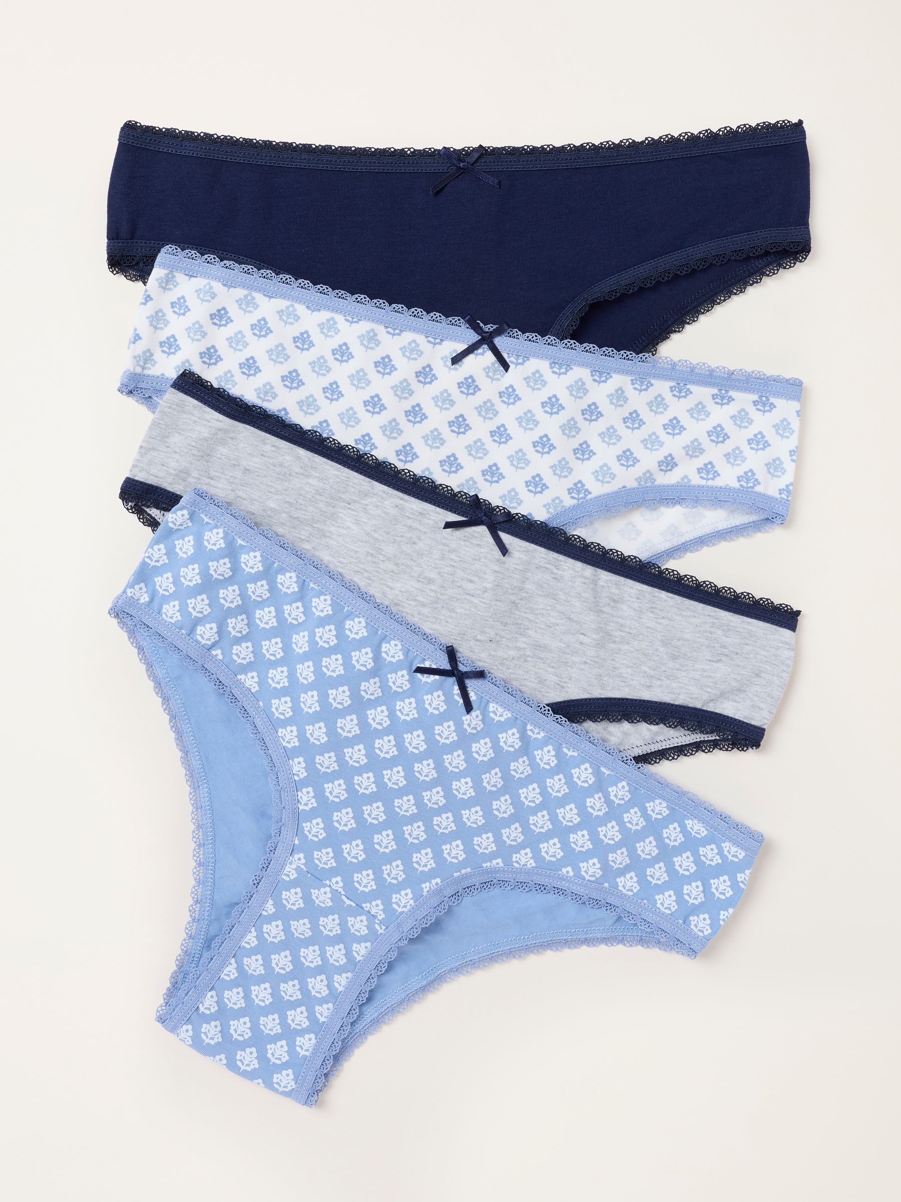 Blue 4 Pack of Geo Brazillian Knickers - Image 1 of 3
