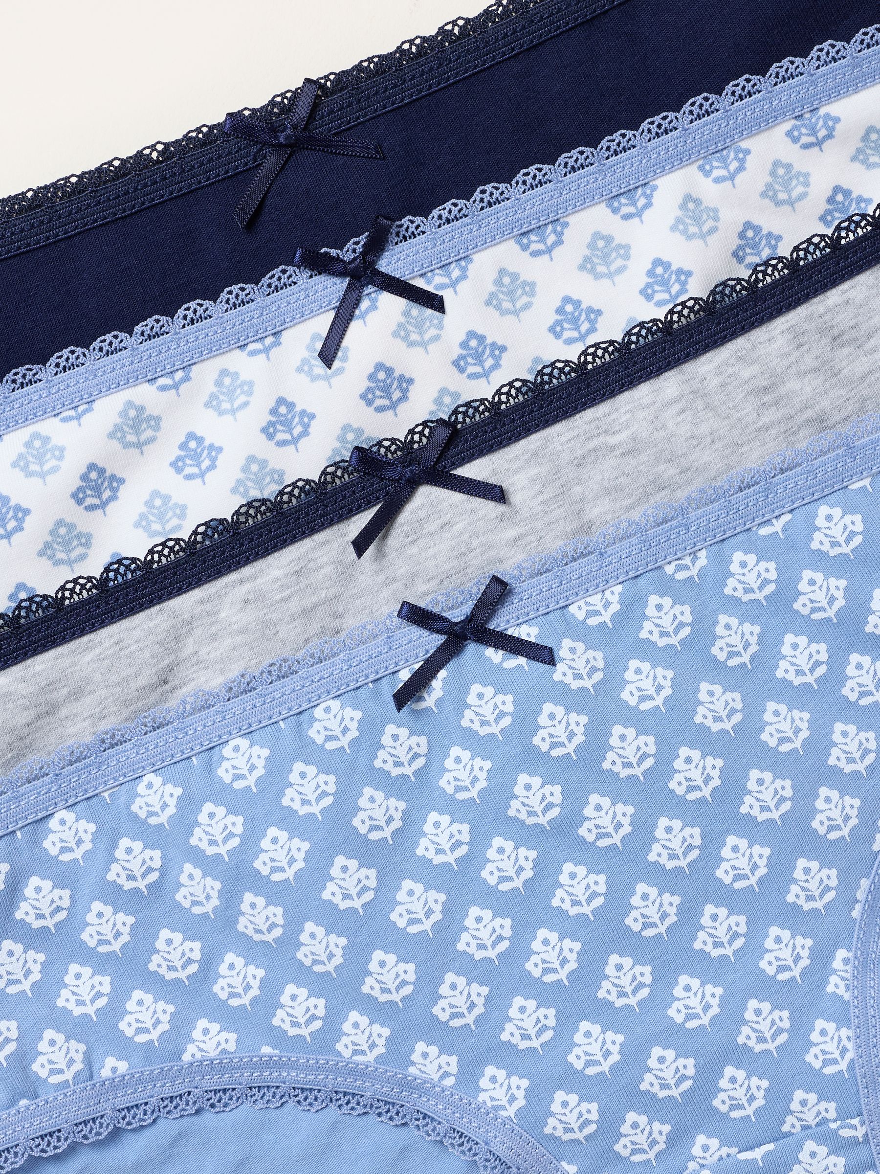 Blue 4 Pack of Geo Brazillian Knickers - Image 3 of 3