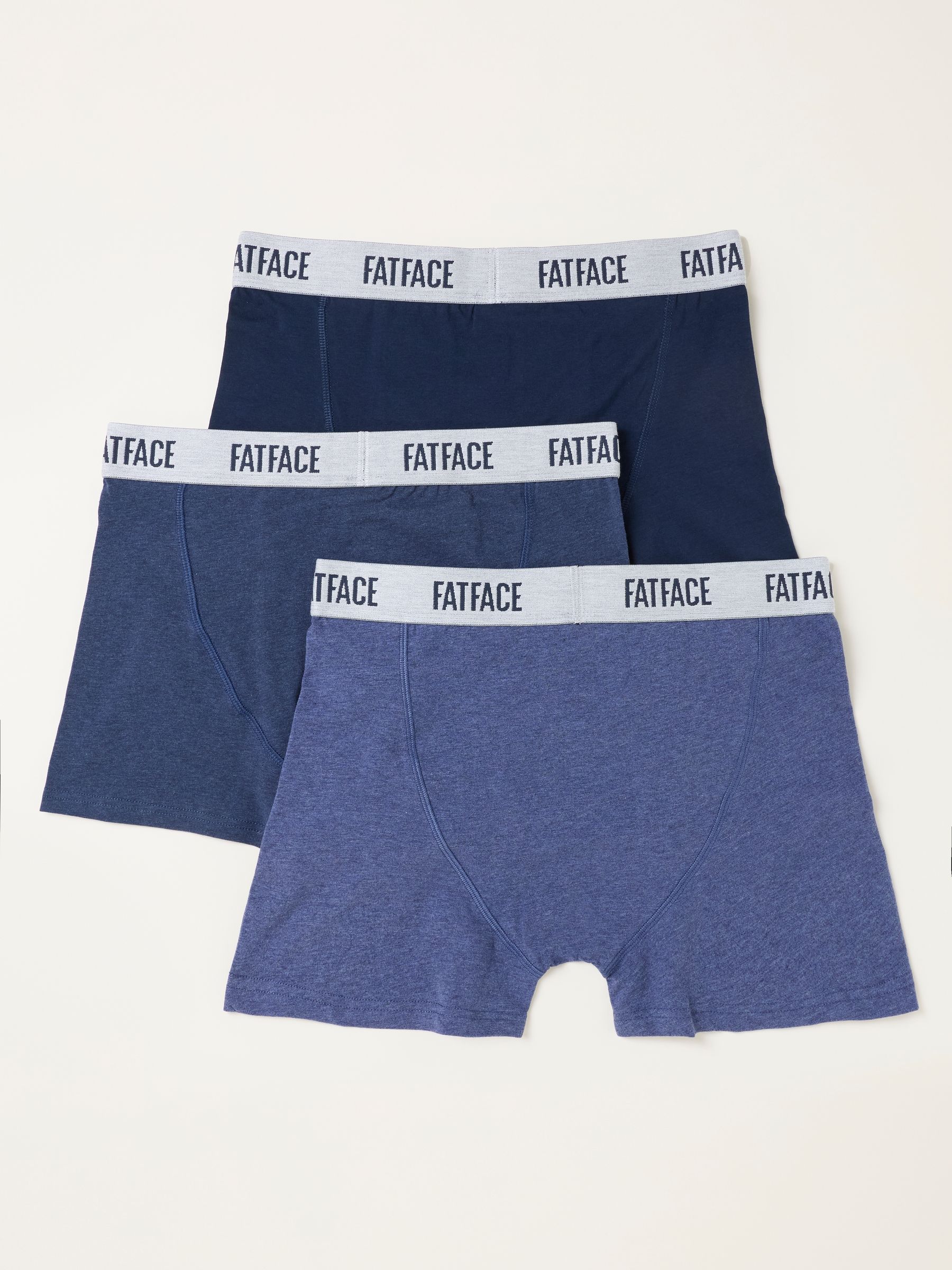 Navy 3 Pairs of Plain Boxers - Image 3 of 3