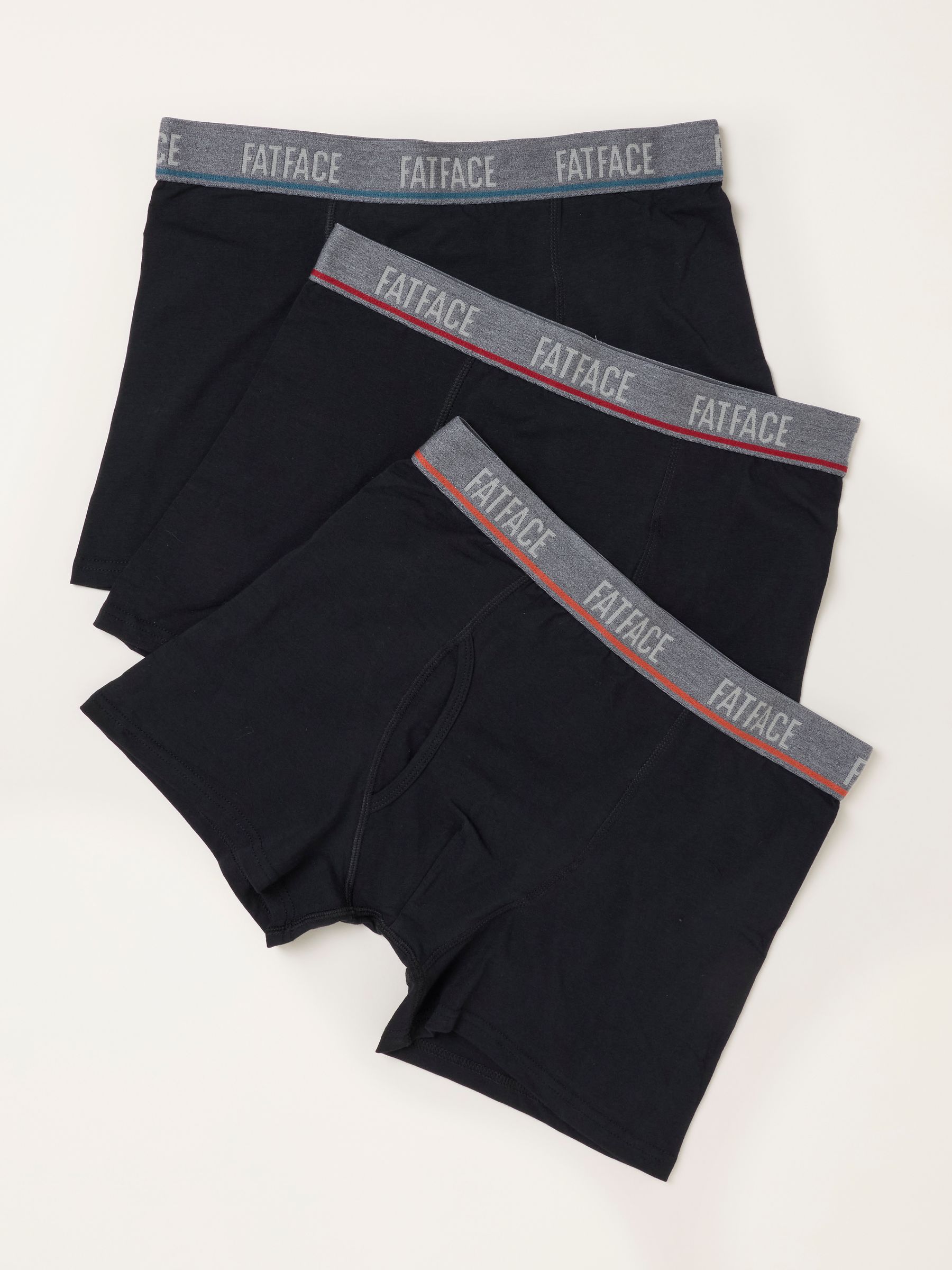 Black 3 Pairs of Plain Boxers - Image 1 of 2