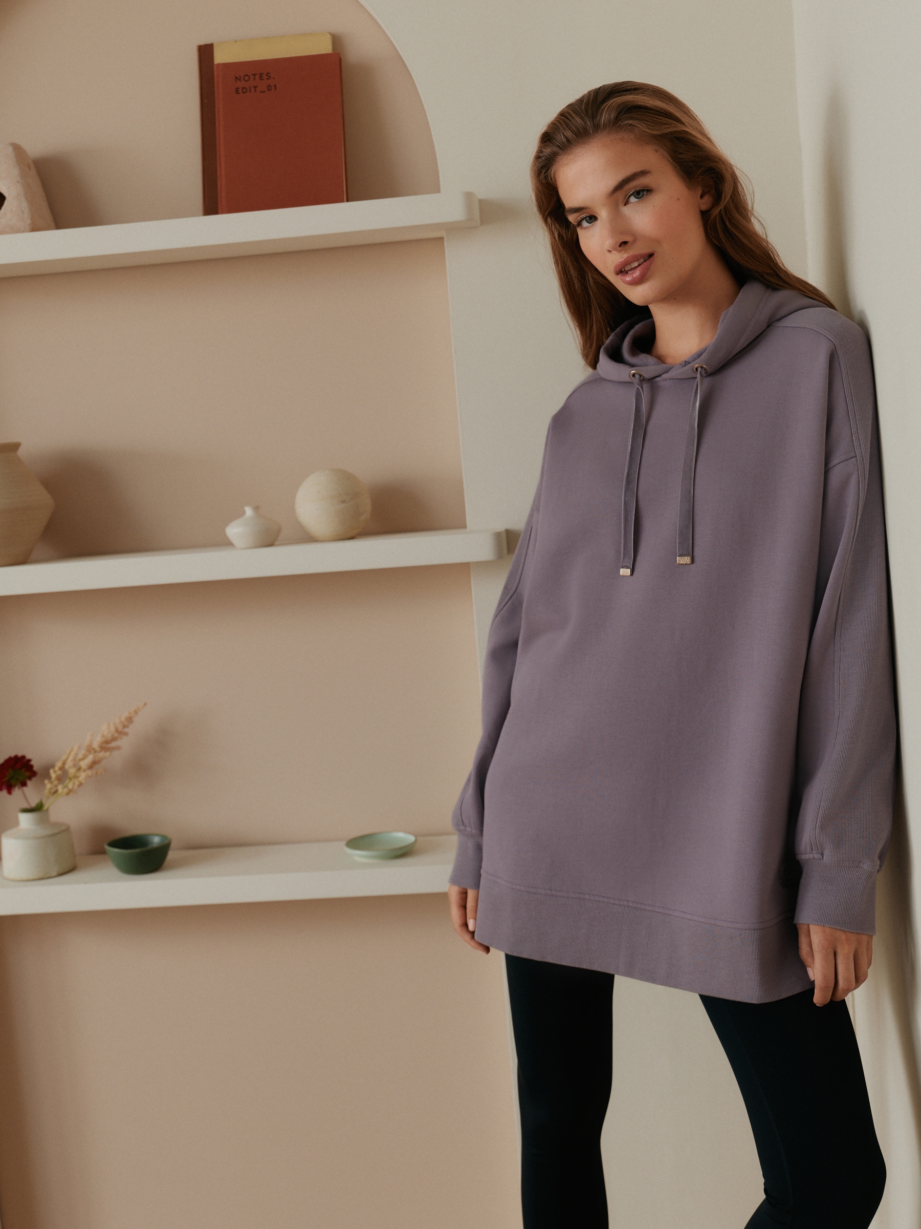 Purple Long Line Hoodie - Image 1 of 6