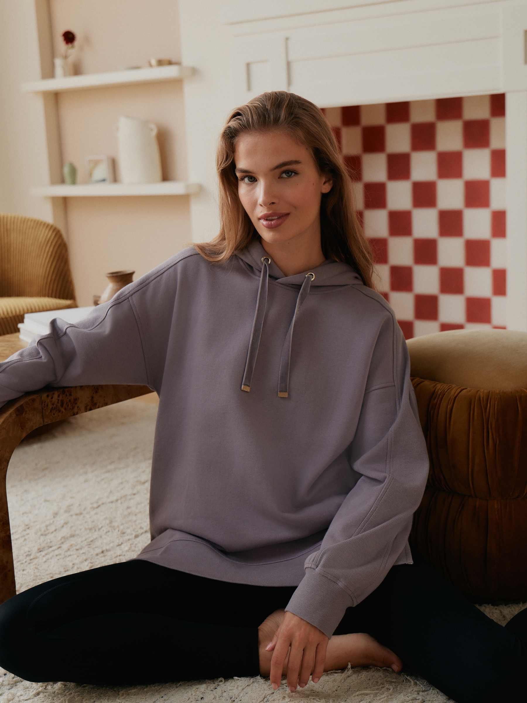 Purple Long Line Hoodie - Image 2 of 6