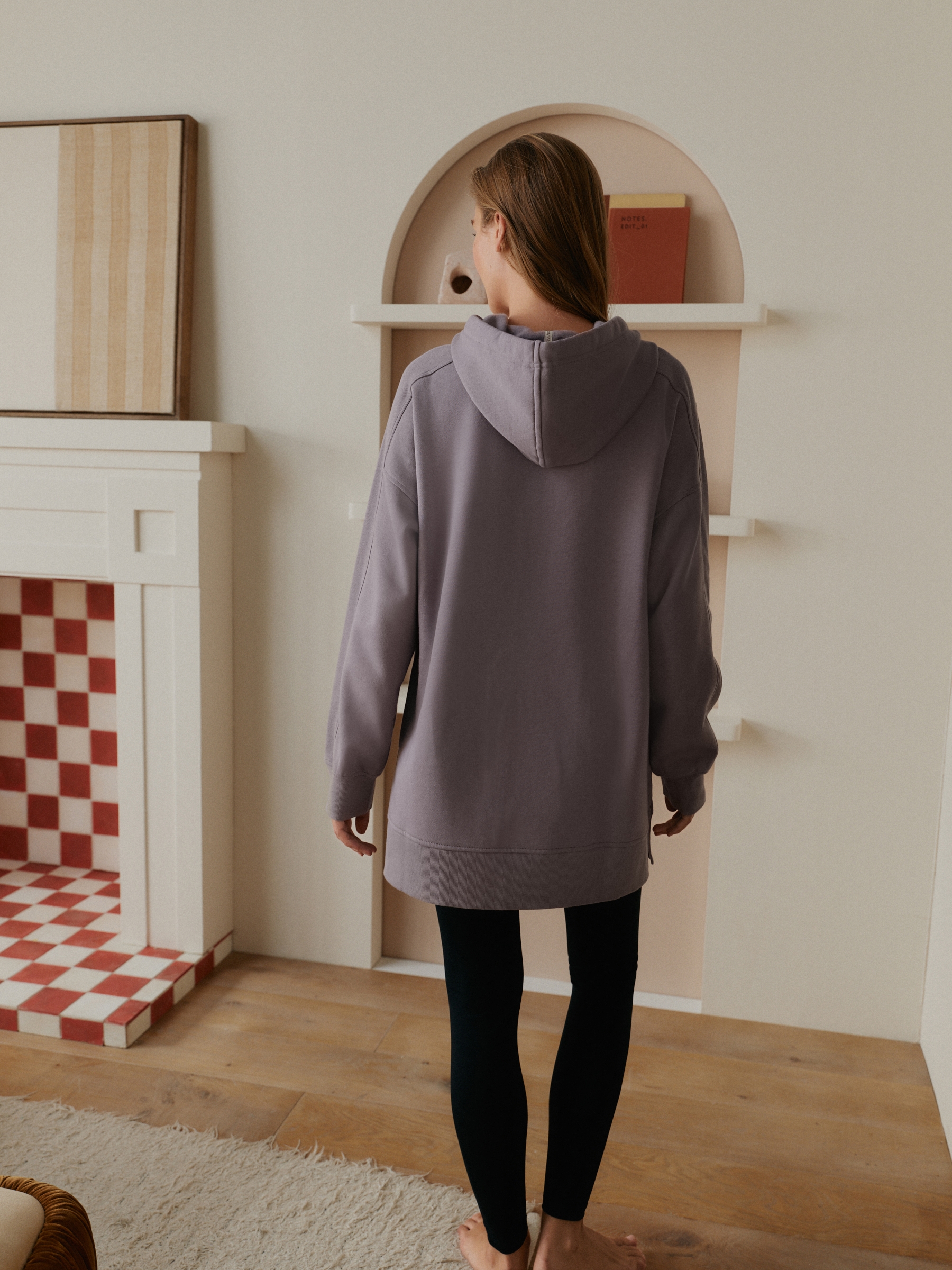 Purple Long Line Hoodie - Image 4 of 6