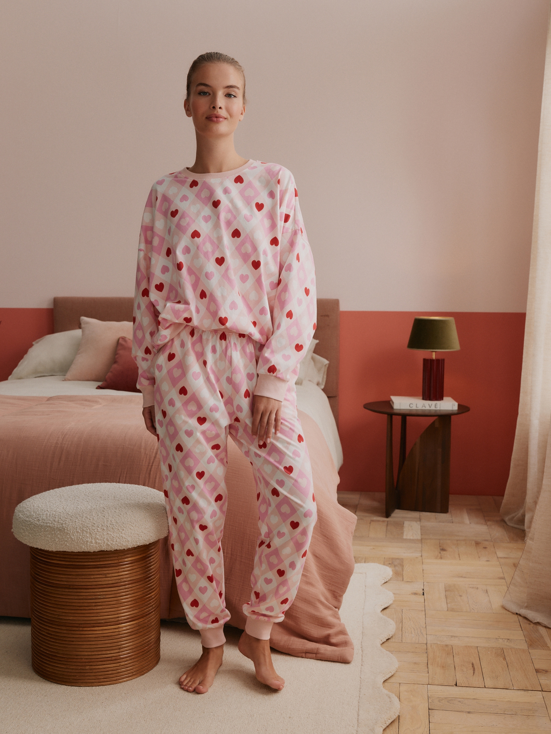 Pink Hearts Twosie Pyjamas - Image 1 of 15
