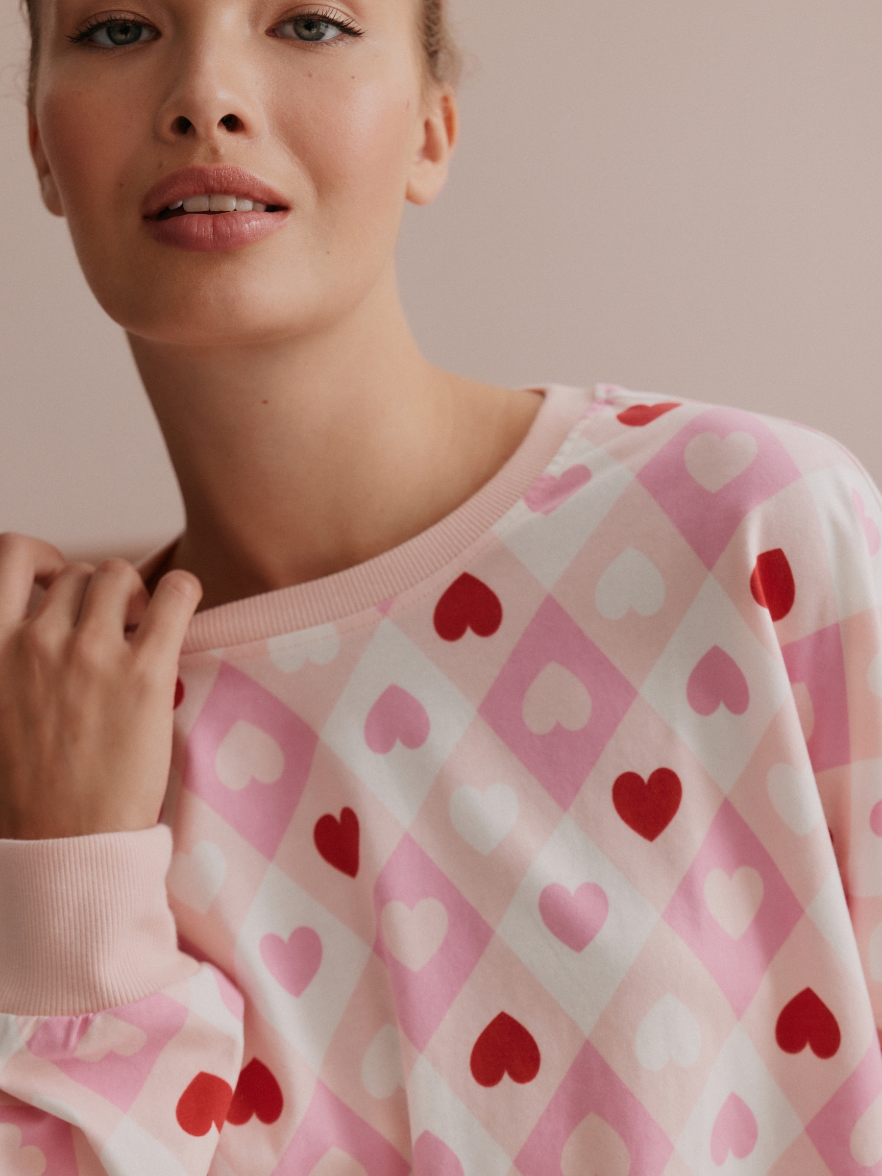 Pink Hearts Twosie Pyjamas - Image 7 of 15