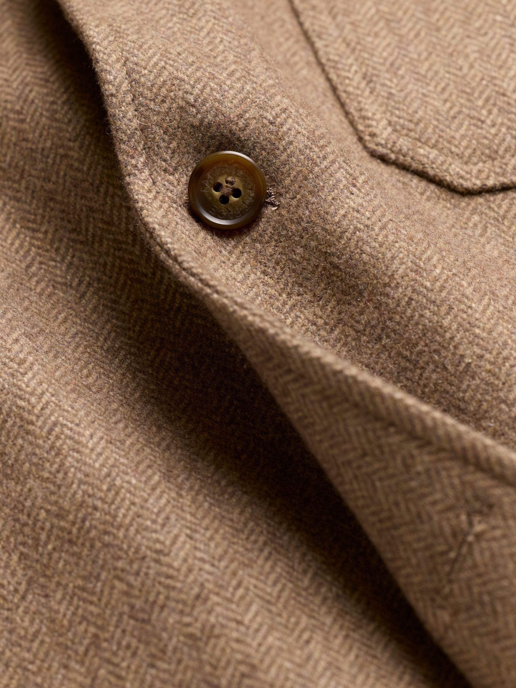 Light Brown Herringbone Worker Jacket - Image 7 of 7 Light Brown Herringbone Worker Jacket - Image 7 of 7
