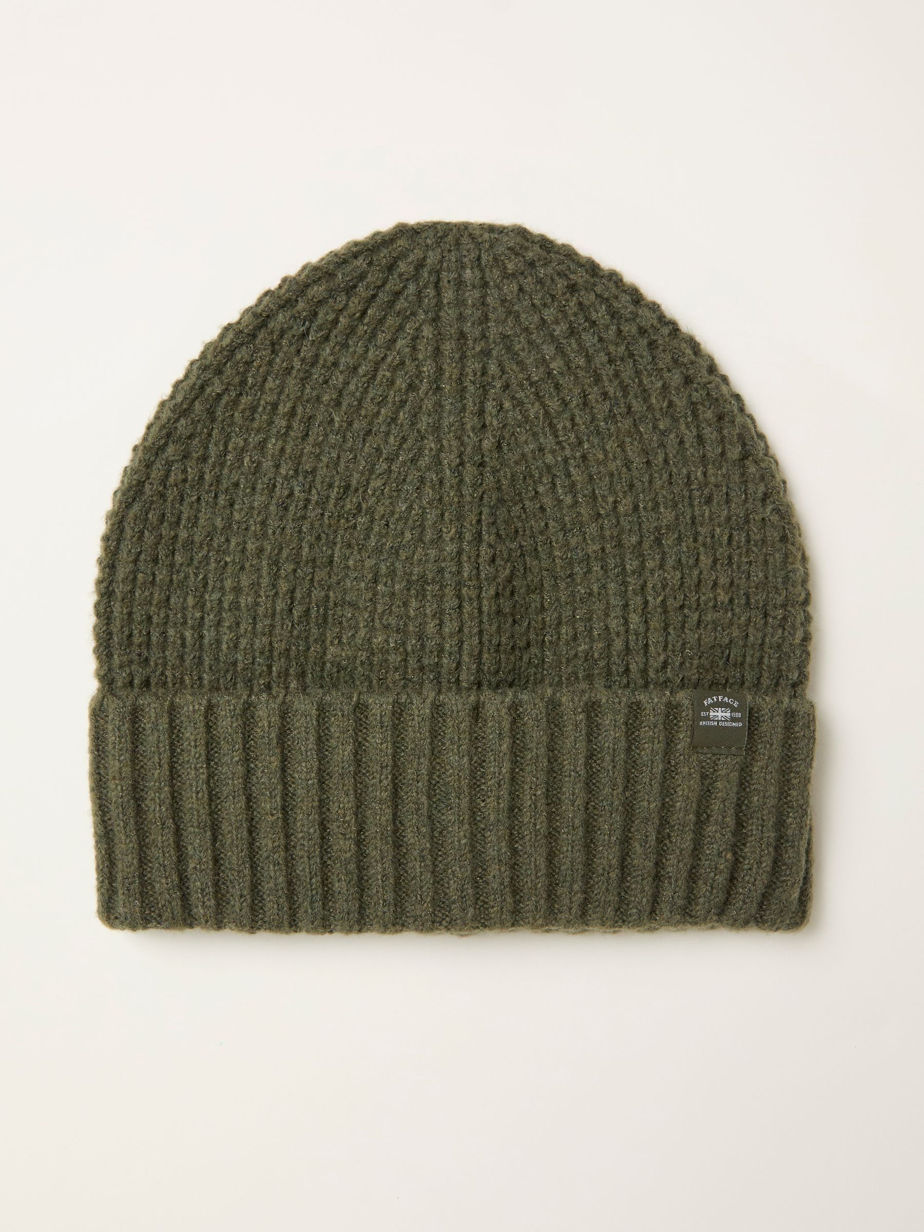 Khaki Green Waffle Beanie - Image 1 of 2