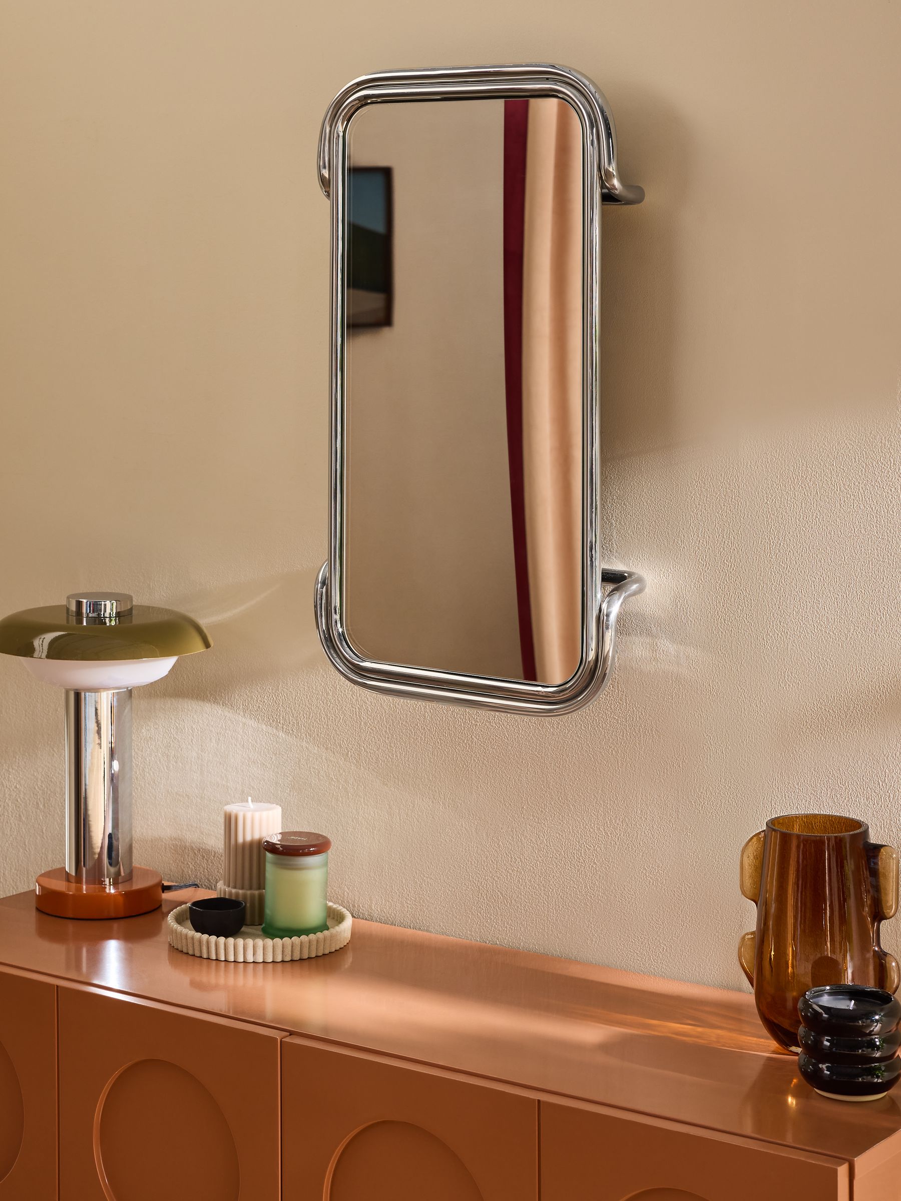 Piper Mirror in Silver - Image 1 of 4