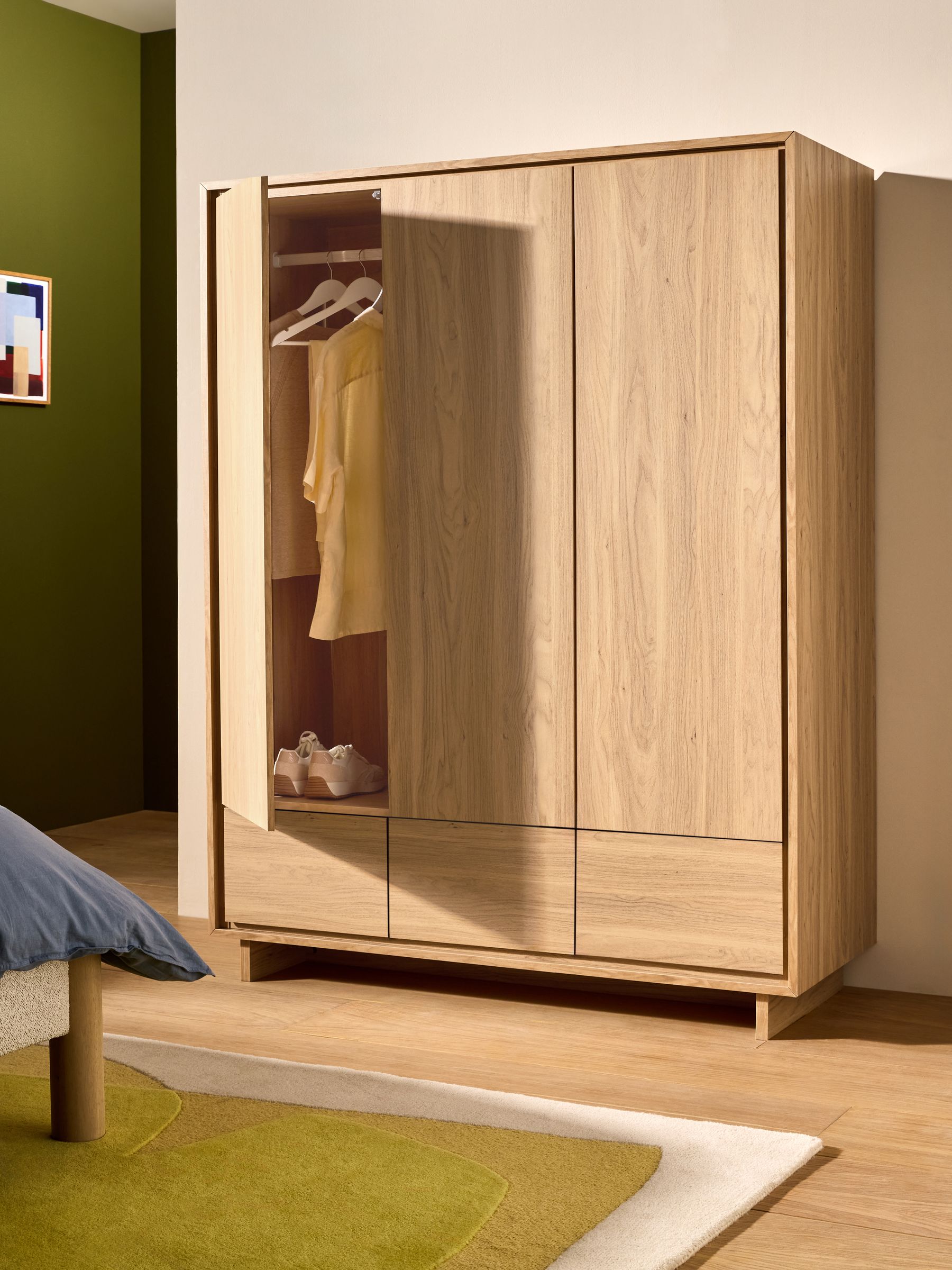 Oak Kaci Triple Wardrobe - Image 2 of 7