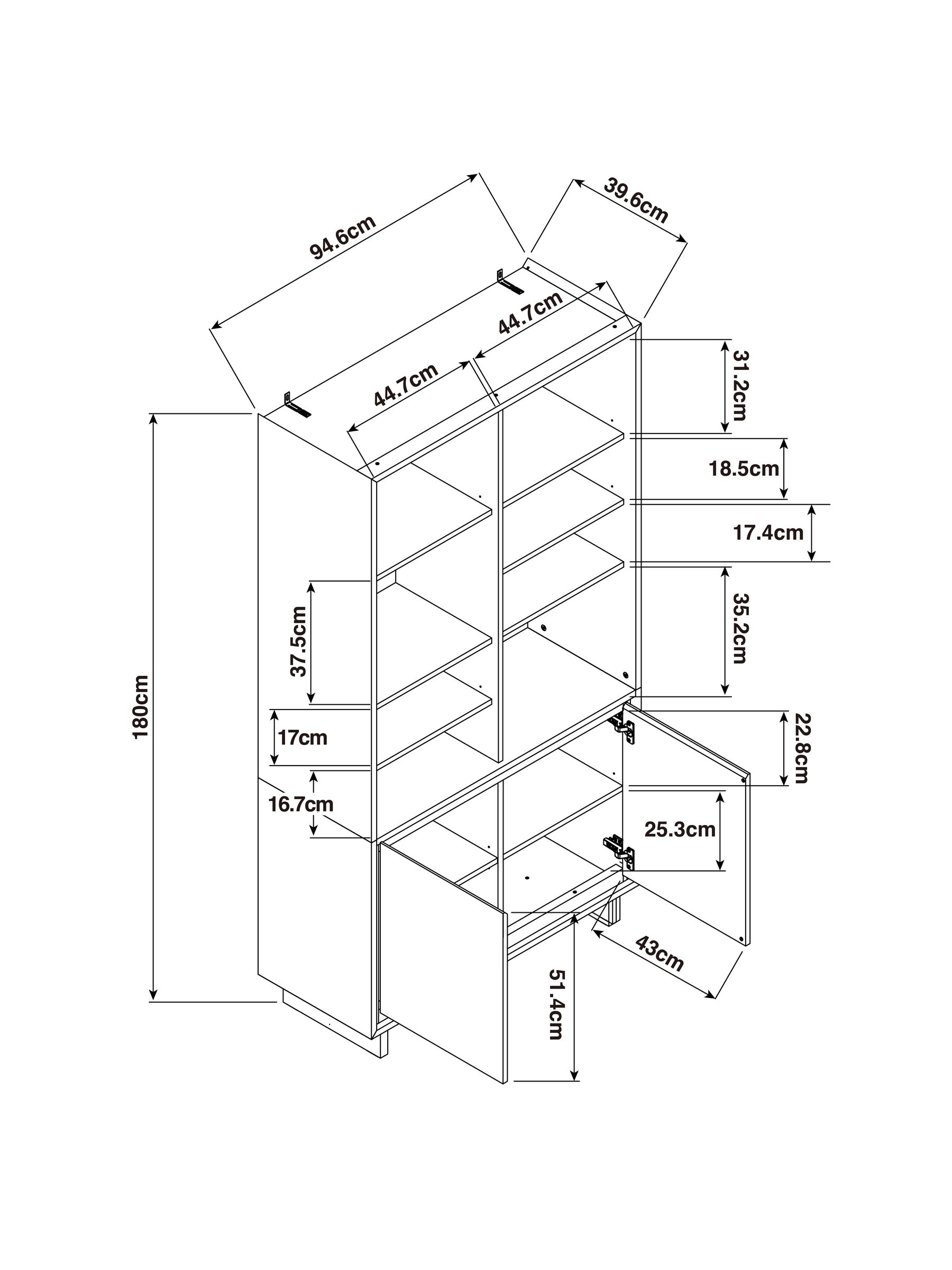 Oak Effect Kaci Shelving Unit - Image 3 of 6