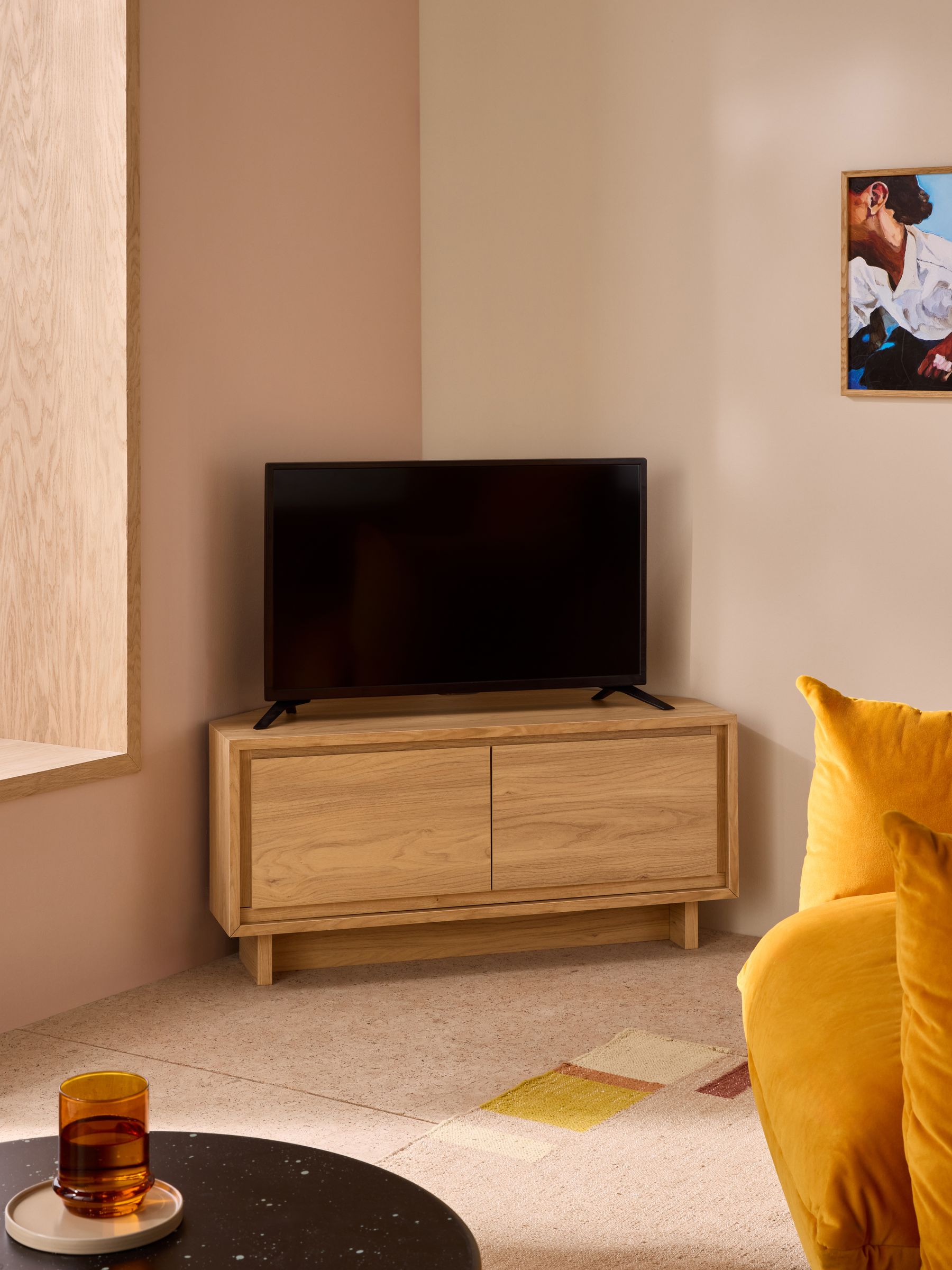 Kaci Corner Up to 50 Inch TV Unit in Oak Effect - Image 2 of 7 Kaci Corner Up to 50 Inch TV Unit in Oak Effect - Image 2 of 7