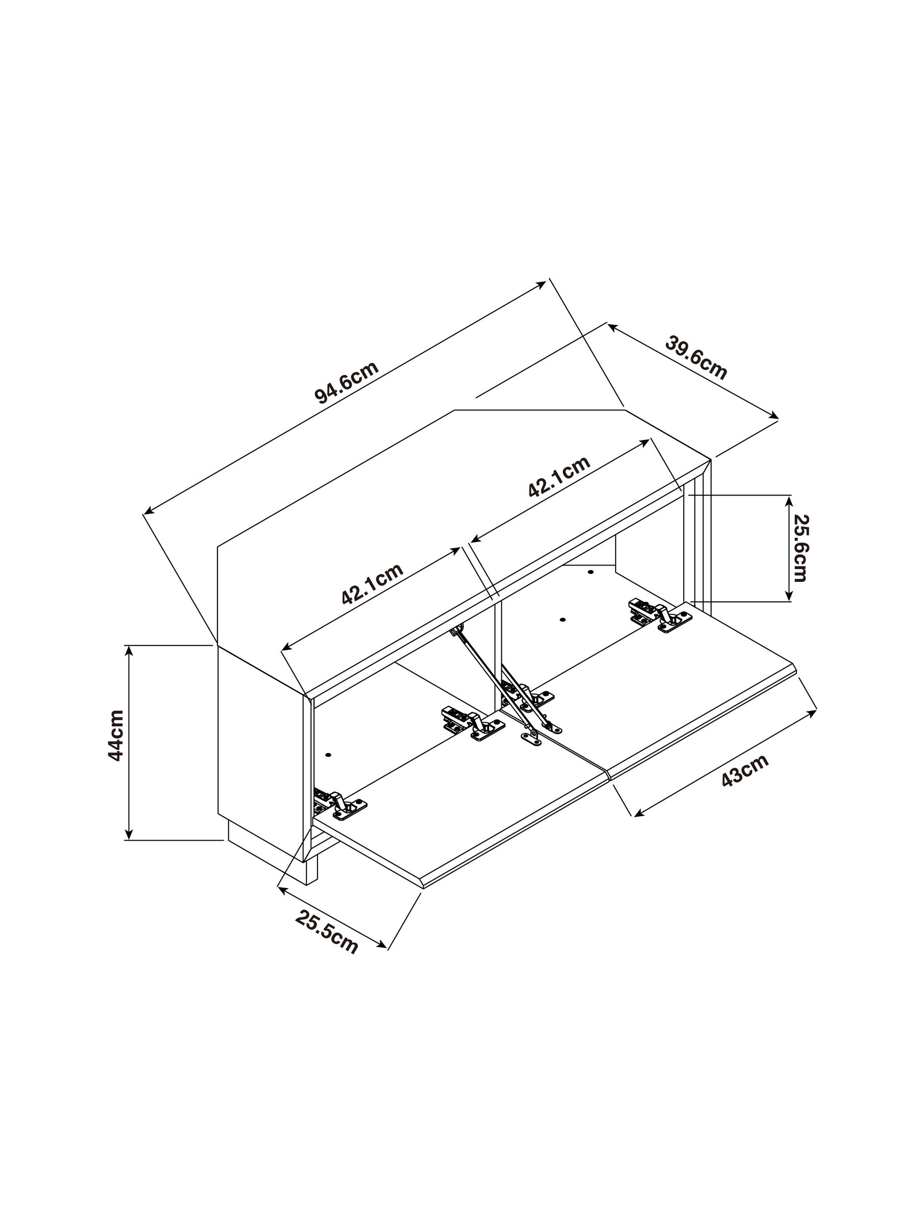 Kaci Corner Up to 50 Inch TV Unit in Oak Effect - Image 5 of 7