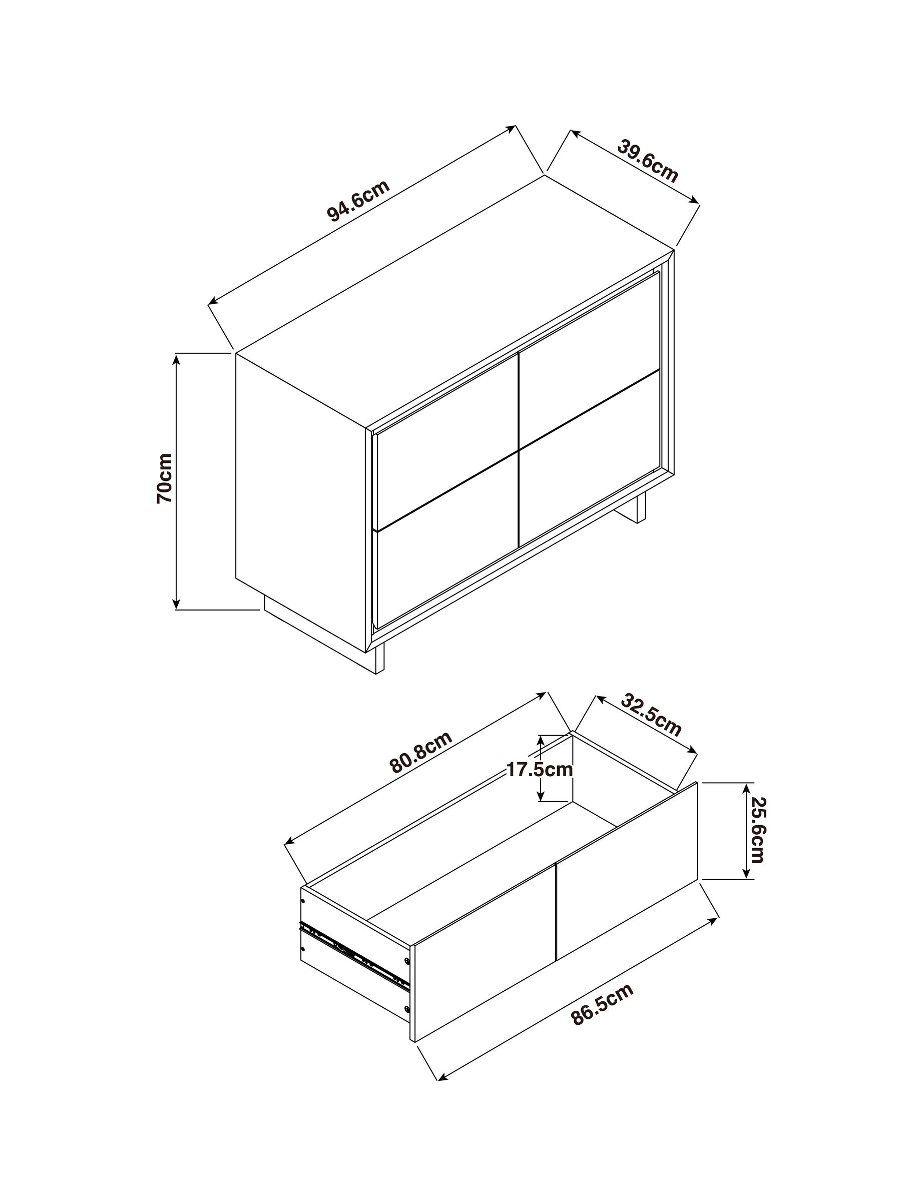 Oak Effect Kaci Regular Chest of Drawers - Image 4 of 6