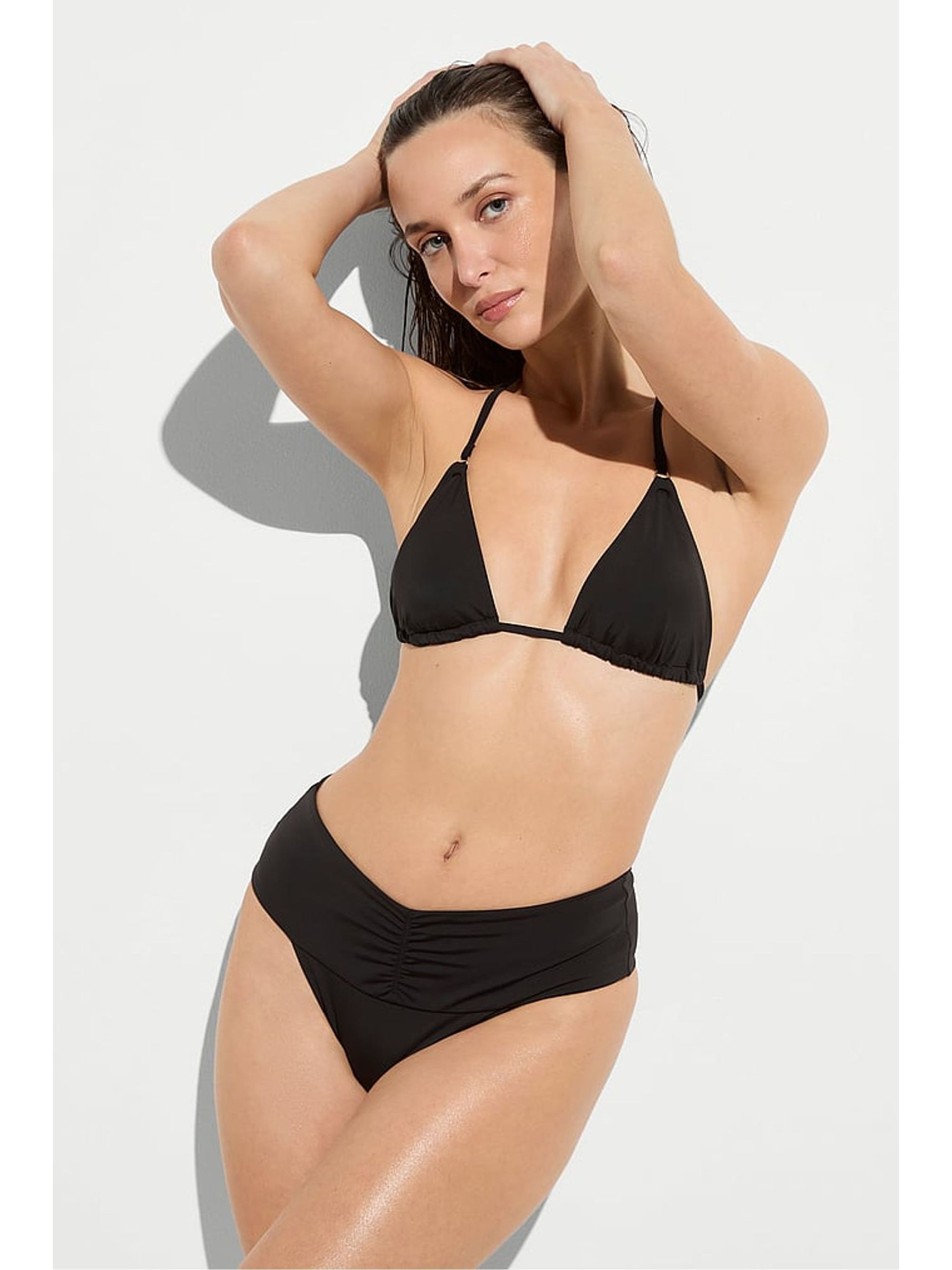 Black High Waist Bikini Bottoms - Image 1 of 3