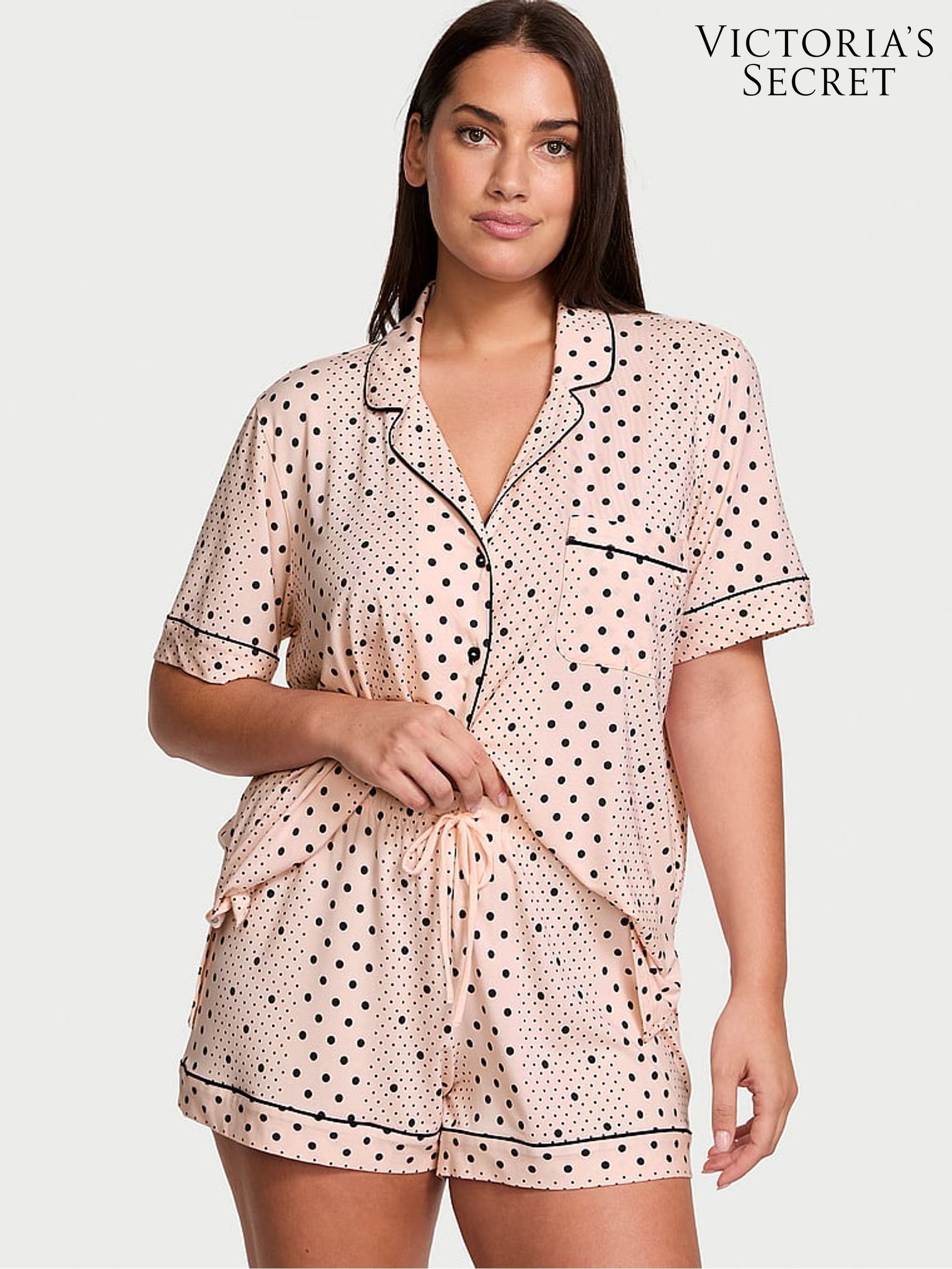 Purest Pink Dotted Stripe Modal Short Pyjamas Set - Image 6 of 6