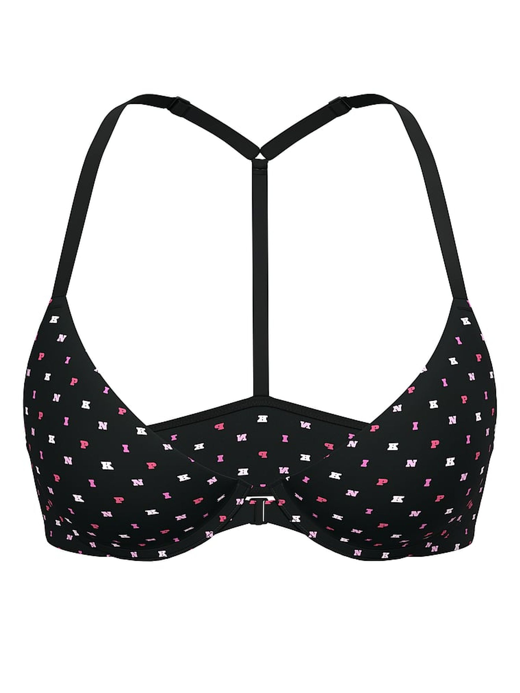Black Logo Print Front Close Bra - Image 5 of 5