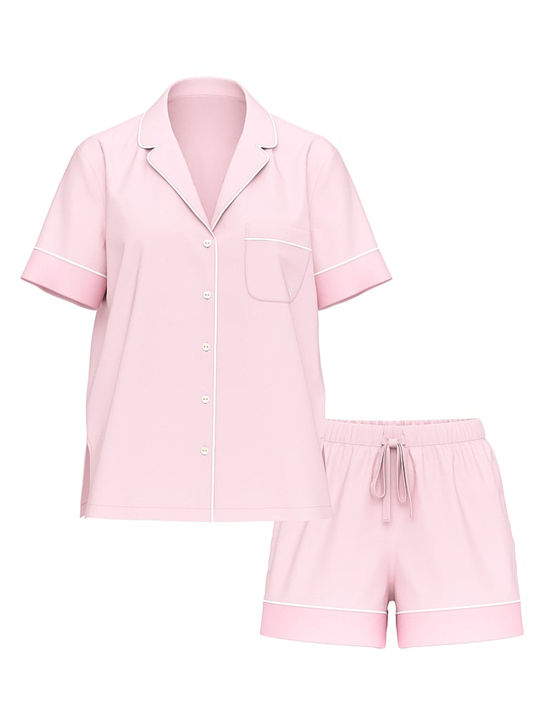 Pretty Blossom PInk Cotton Short Pyjamas Set - Image 1 of 2
