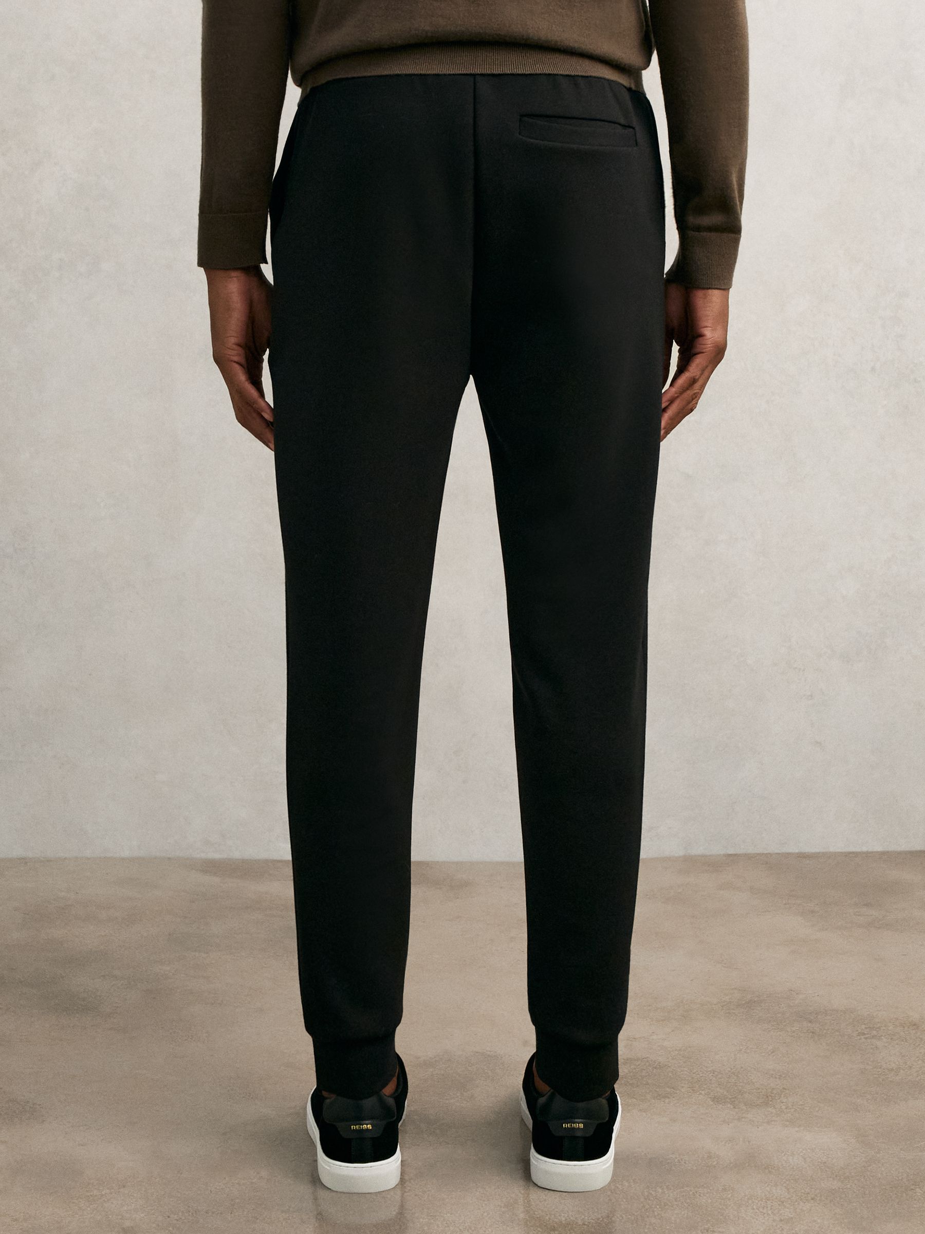 Interlock Drawstring Joggers in Black - Image 5 of 6