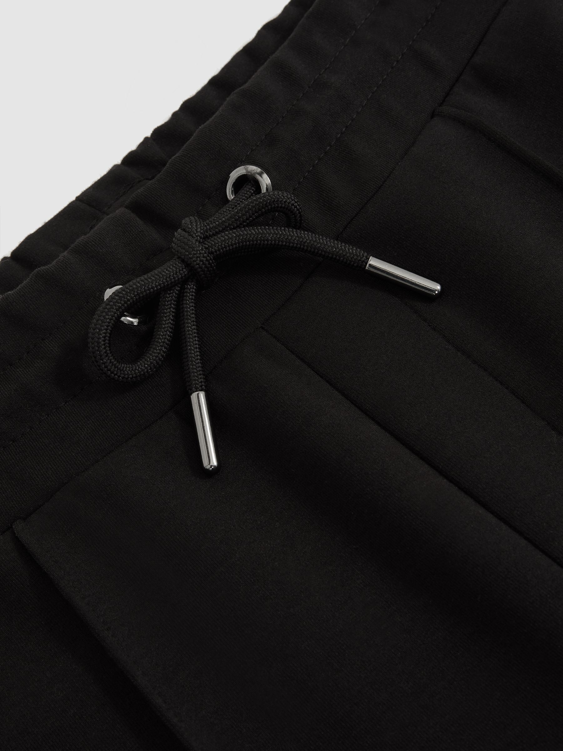 Interlock Drawstring Joggers in Black - Image 6 of 6