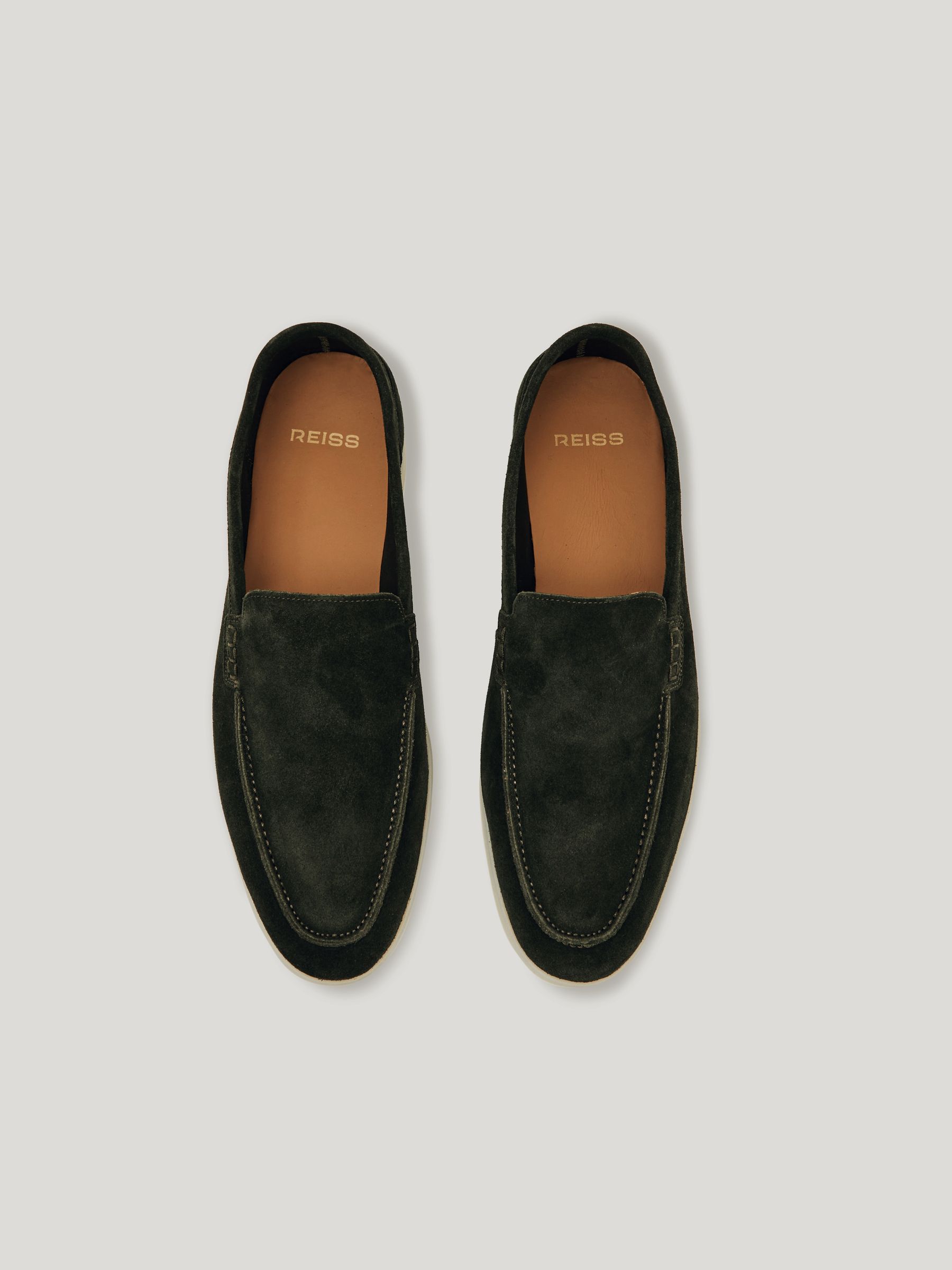 Suede Slip-On Loafers in Forest Green - Image 2 of 6