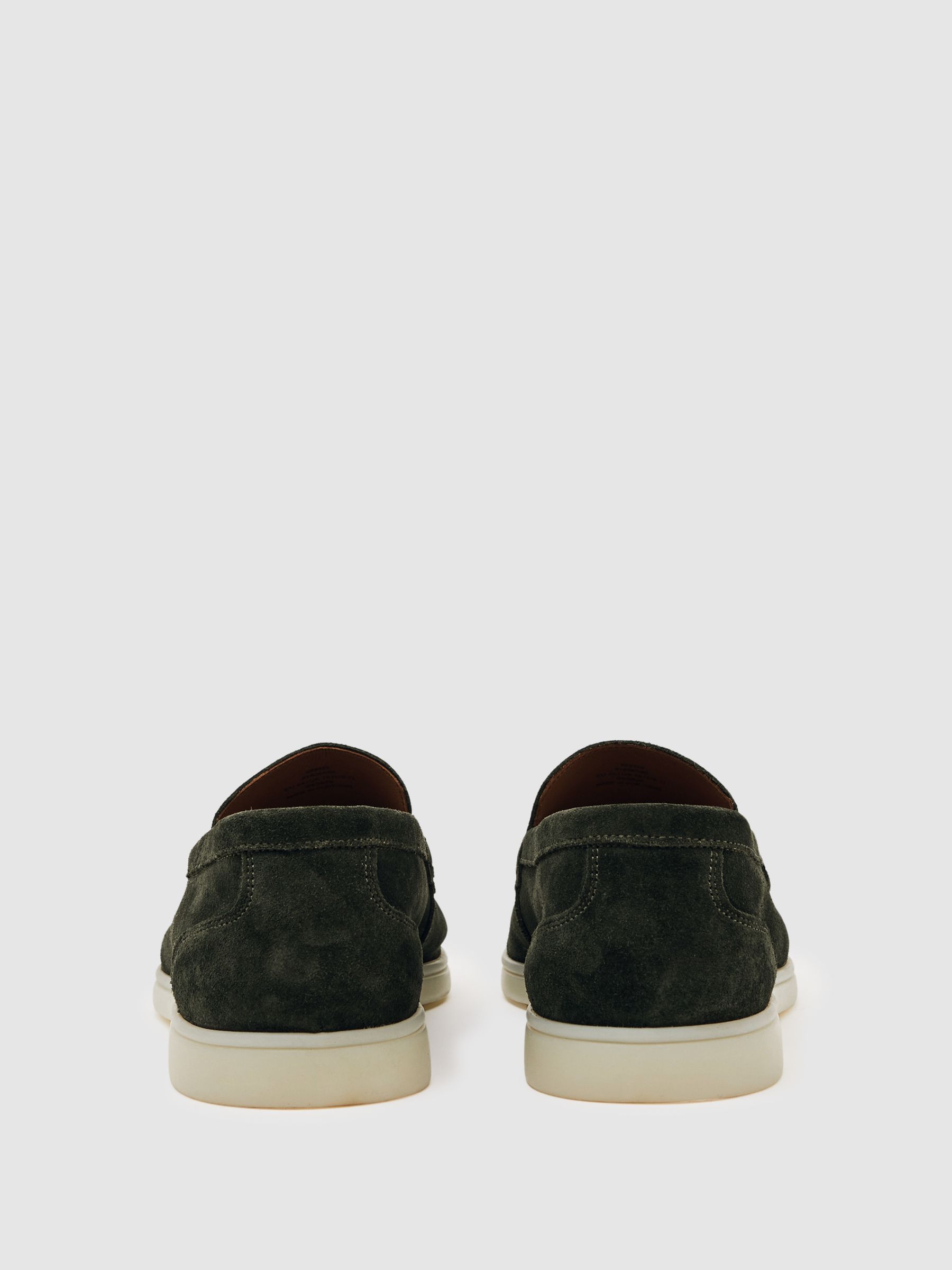 Suede Slip-On Loafers in Forest Green - Image 3 of 6