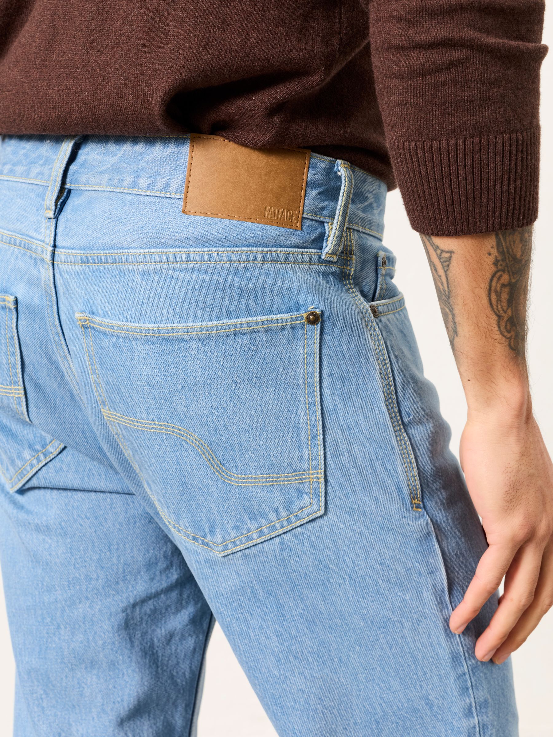 Light Blue Straight Fit Jeans - Image 5 of 6