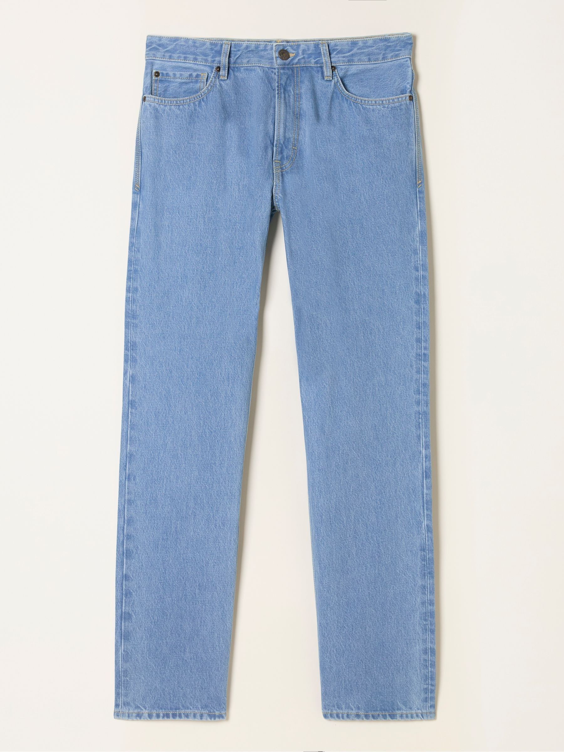 Light Blue Straight Fit Jeans | FatFace USA