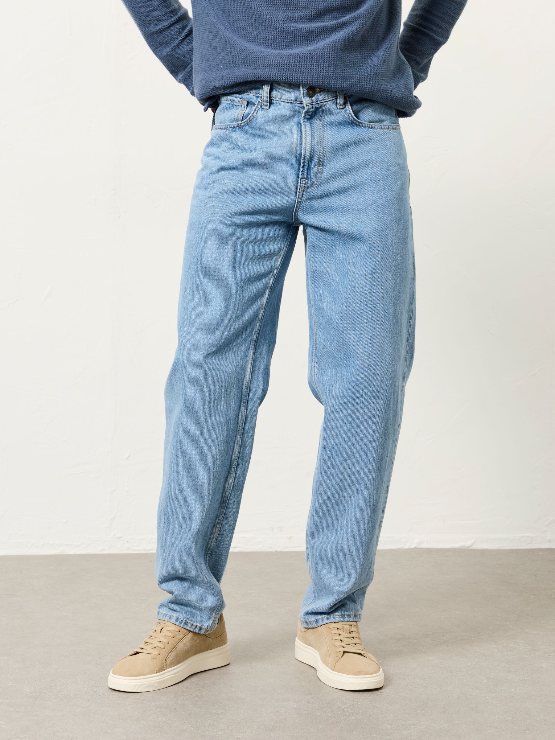 Light Blue Tapered Fit Jeans - Image 1 of 6