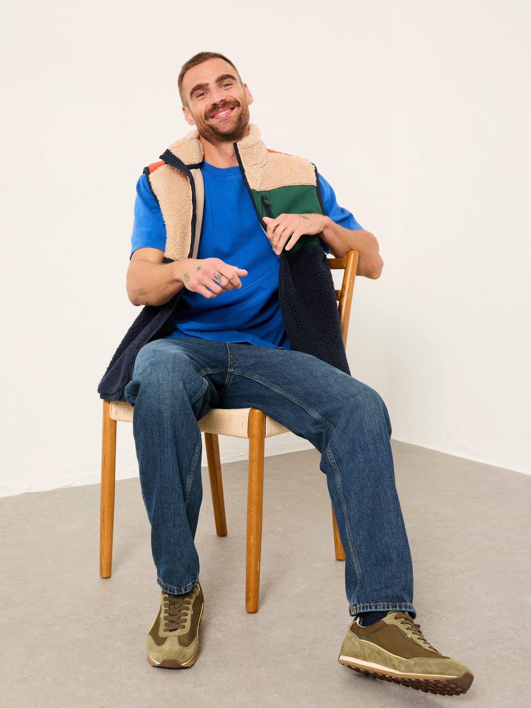 Indigo Blue Tapered Fit Jeans - Image 4 of 5