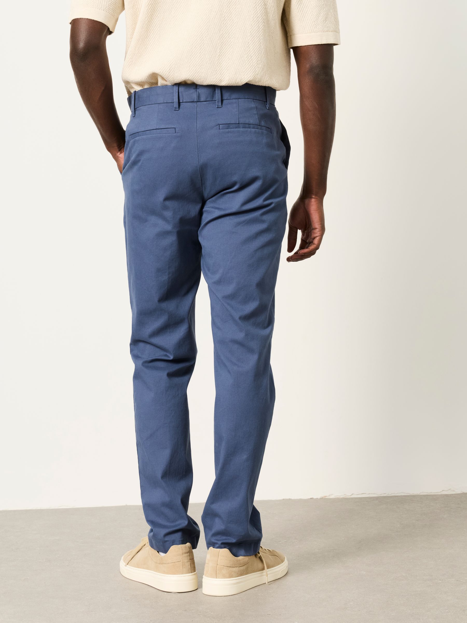 Bosbury French Navy Tailored Fit Pique Chinos - Image 2 of 6