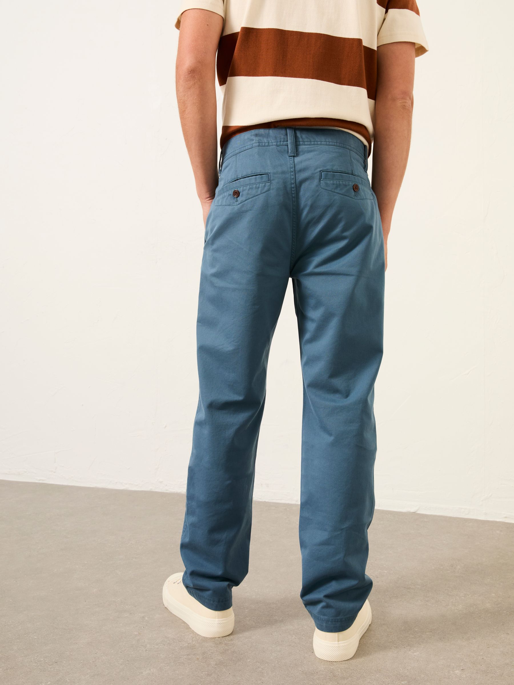 Teal Blue Modern Coastal Chinos - Image 2 of 5