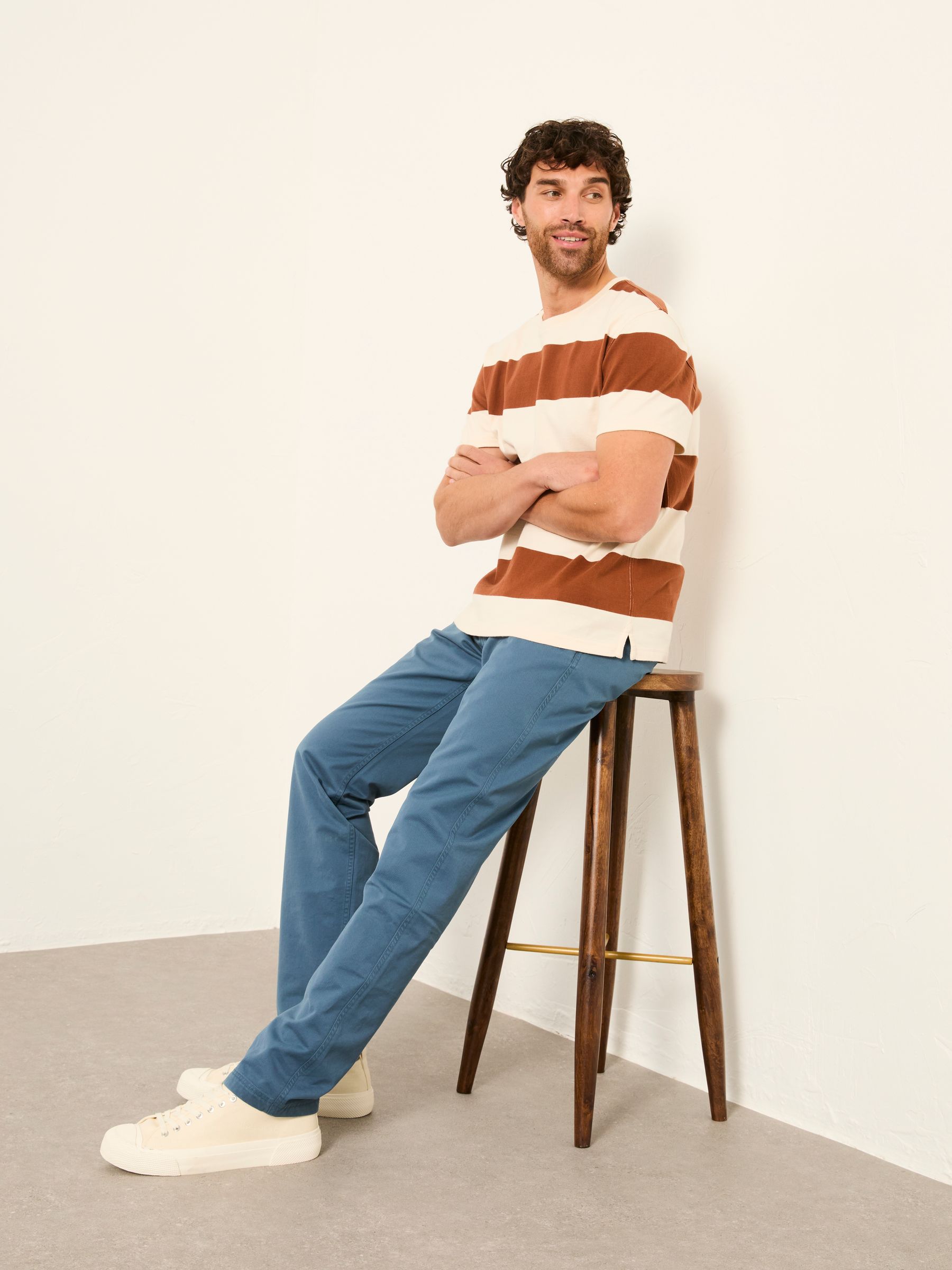 Teal Blue Modern Coastal Chinos - Image 4 of 5