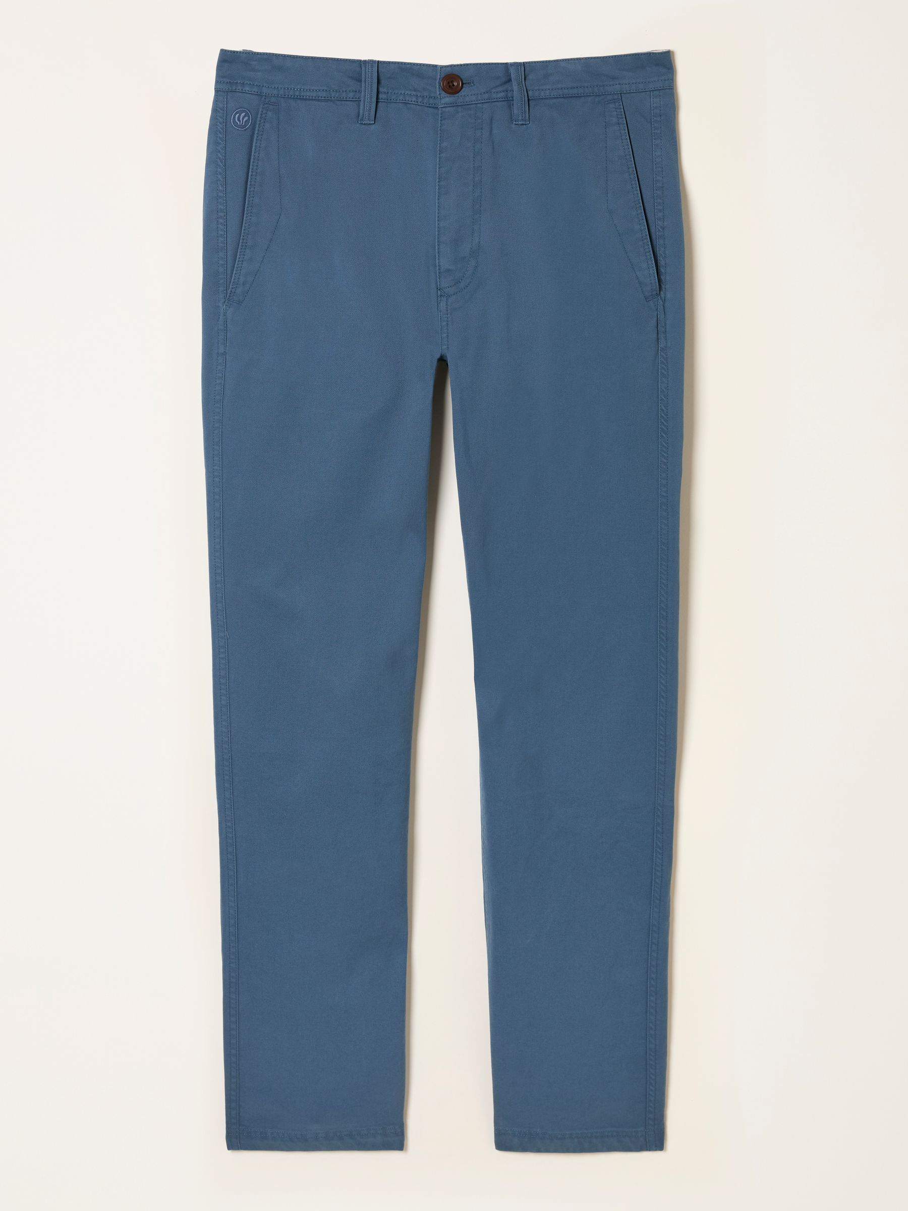 Teal Blue Straight Fit Modern Coastal Chinos - Image 6 of 6
