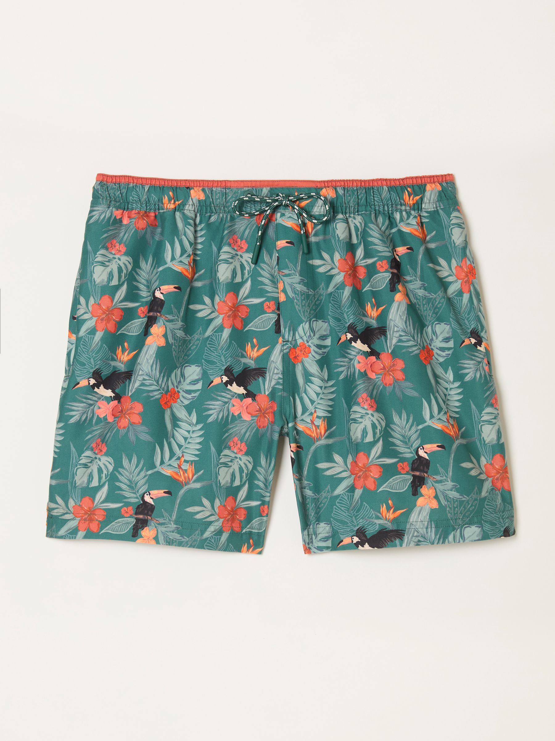 Tresvose Teal Blue Toucan Print Swim Shorts - Image 5 of 5