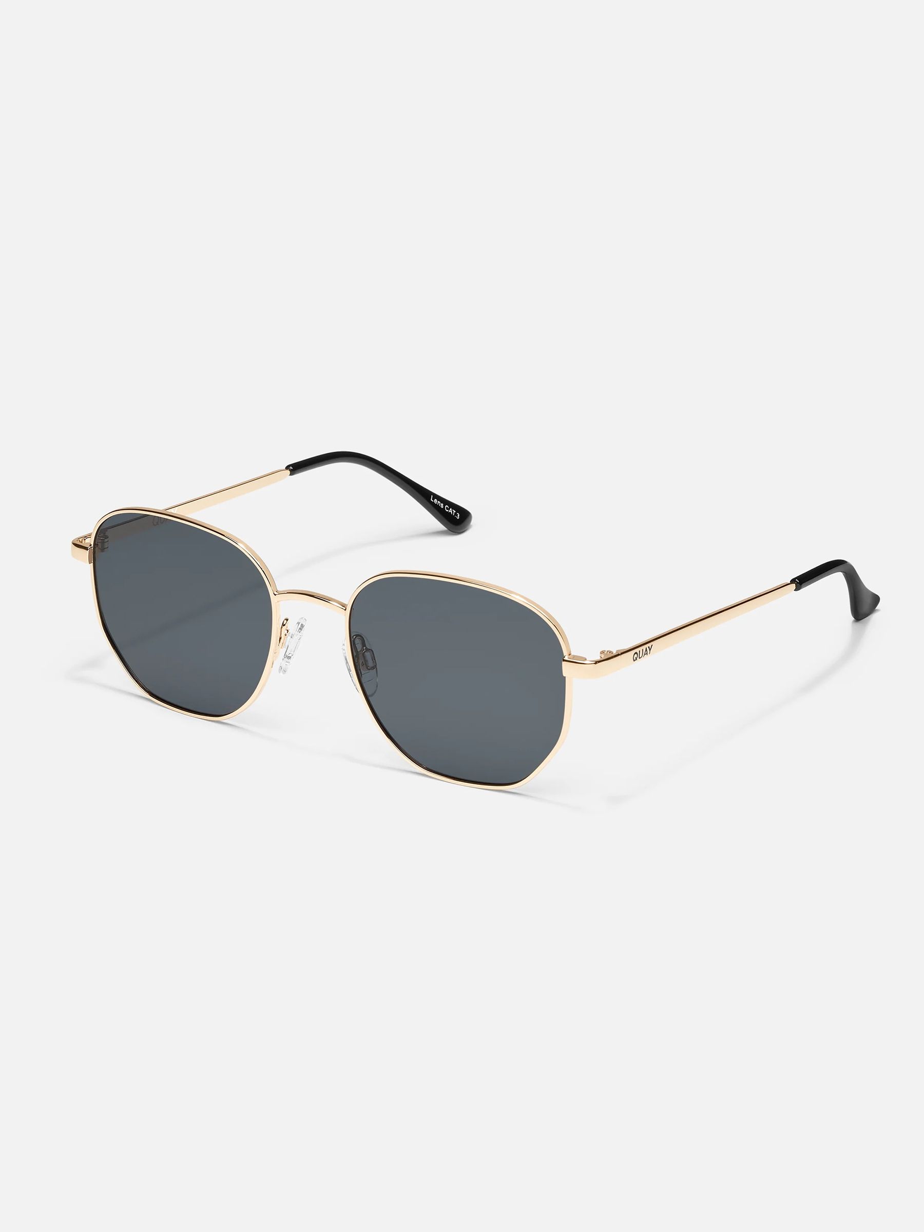 QUAY Gold Big Time Polarised Sunglasses - Image 1 of 4