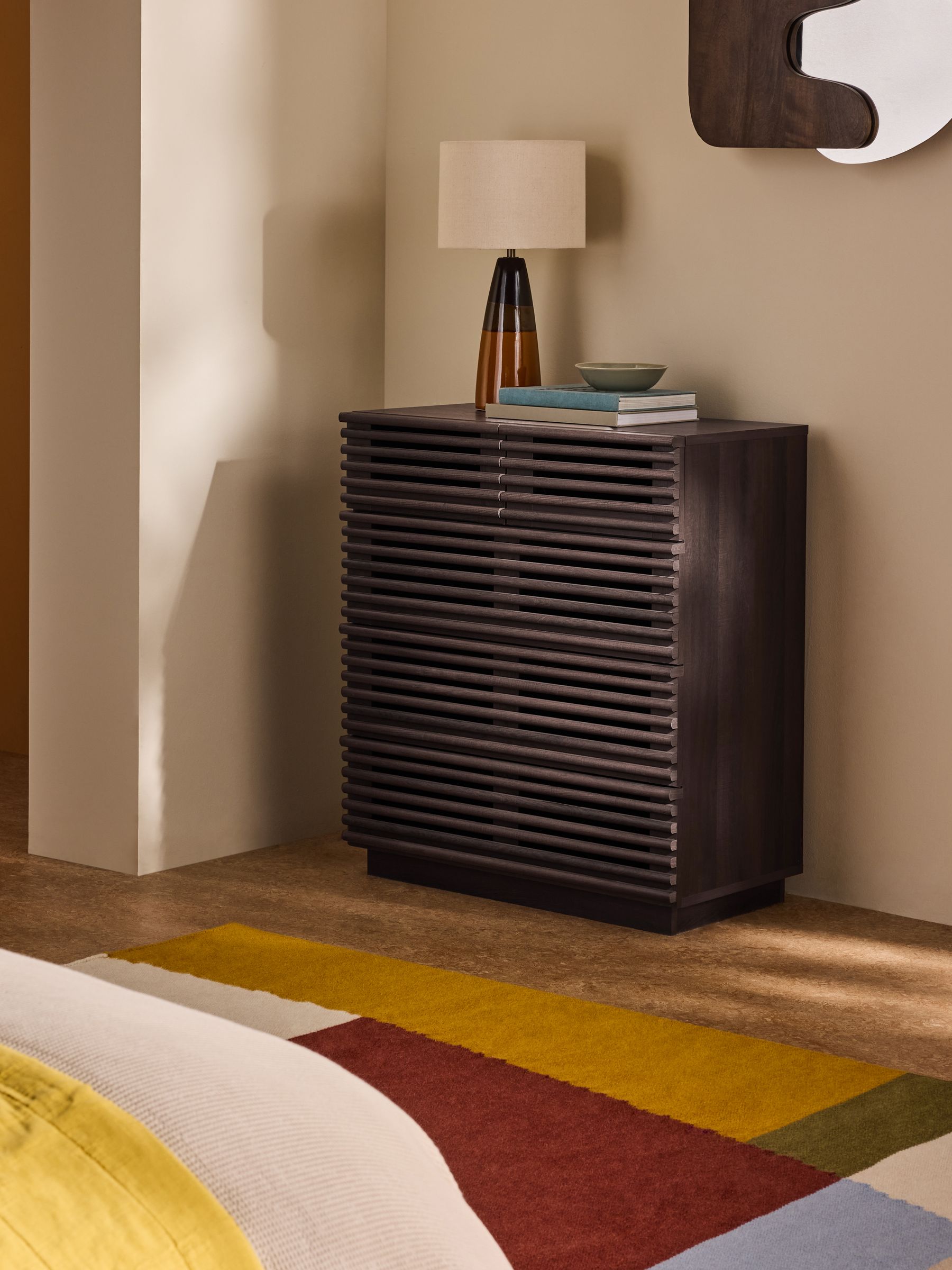 Tulma 5 Drawer Chest in Dark Wood Effect - Image 1 of 5