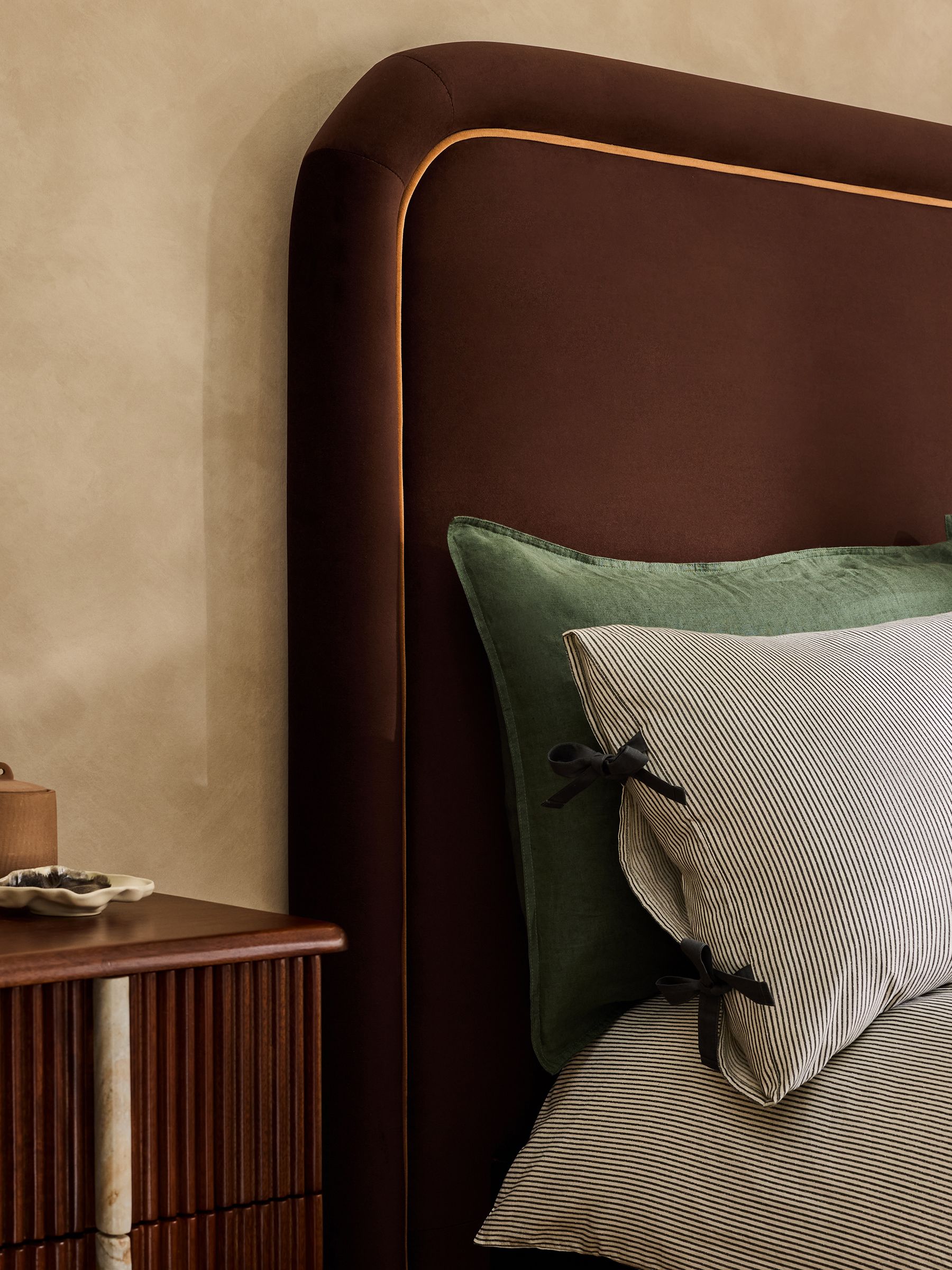 Etta Ottoman Storage Bed in Velvet Dark Truffle Brown - Image 7 of 9