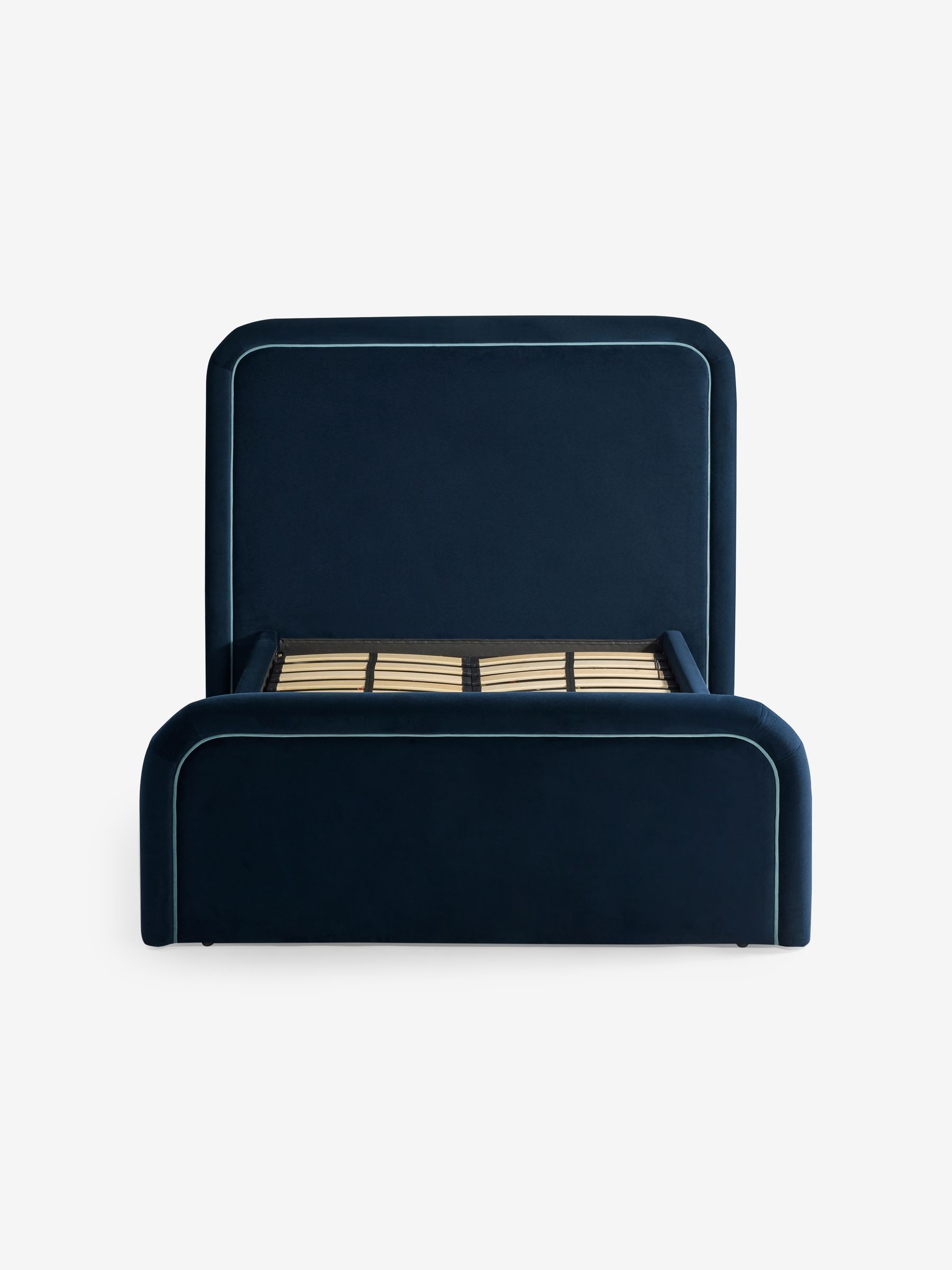 Etta Ottoman Storage Bed in Velvet Midnight Navy - Image 5 of 5