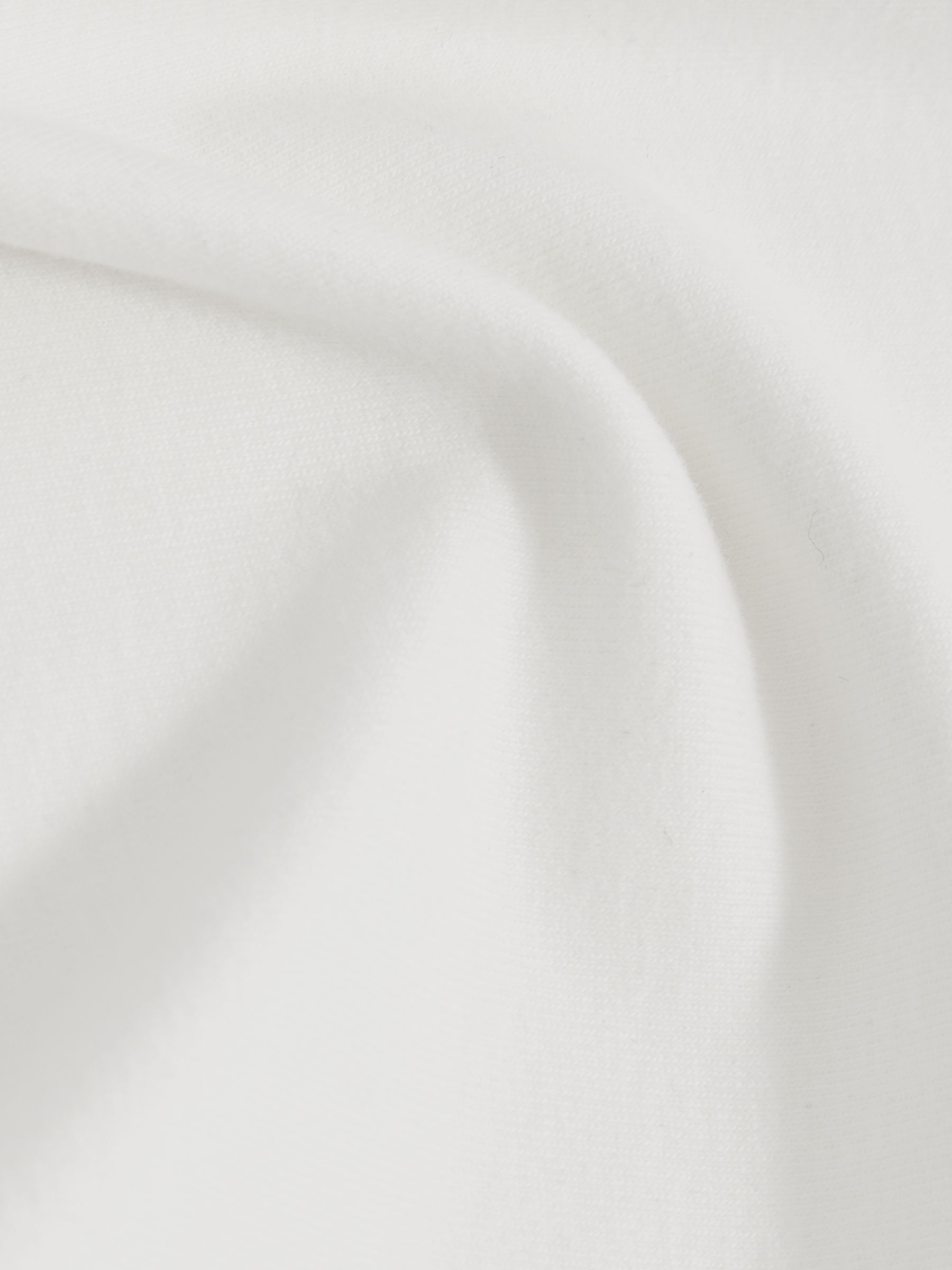 Stretch Cotton V-Neck T-Shirt in White - Image 6 of 6
