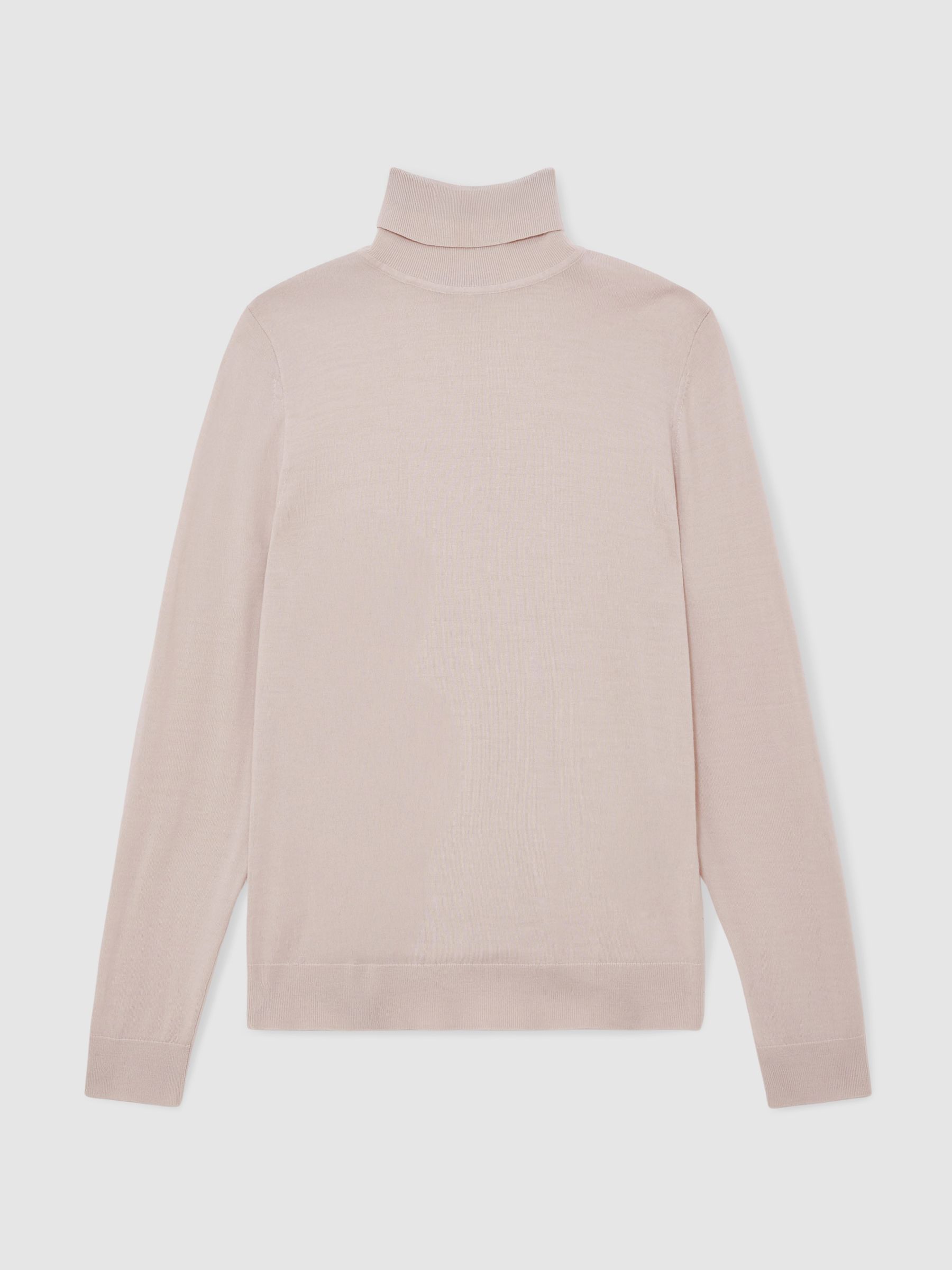 Wool Roll-Neck Jumper in Beige - image 1