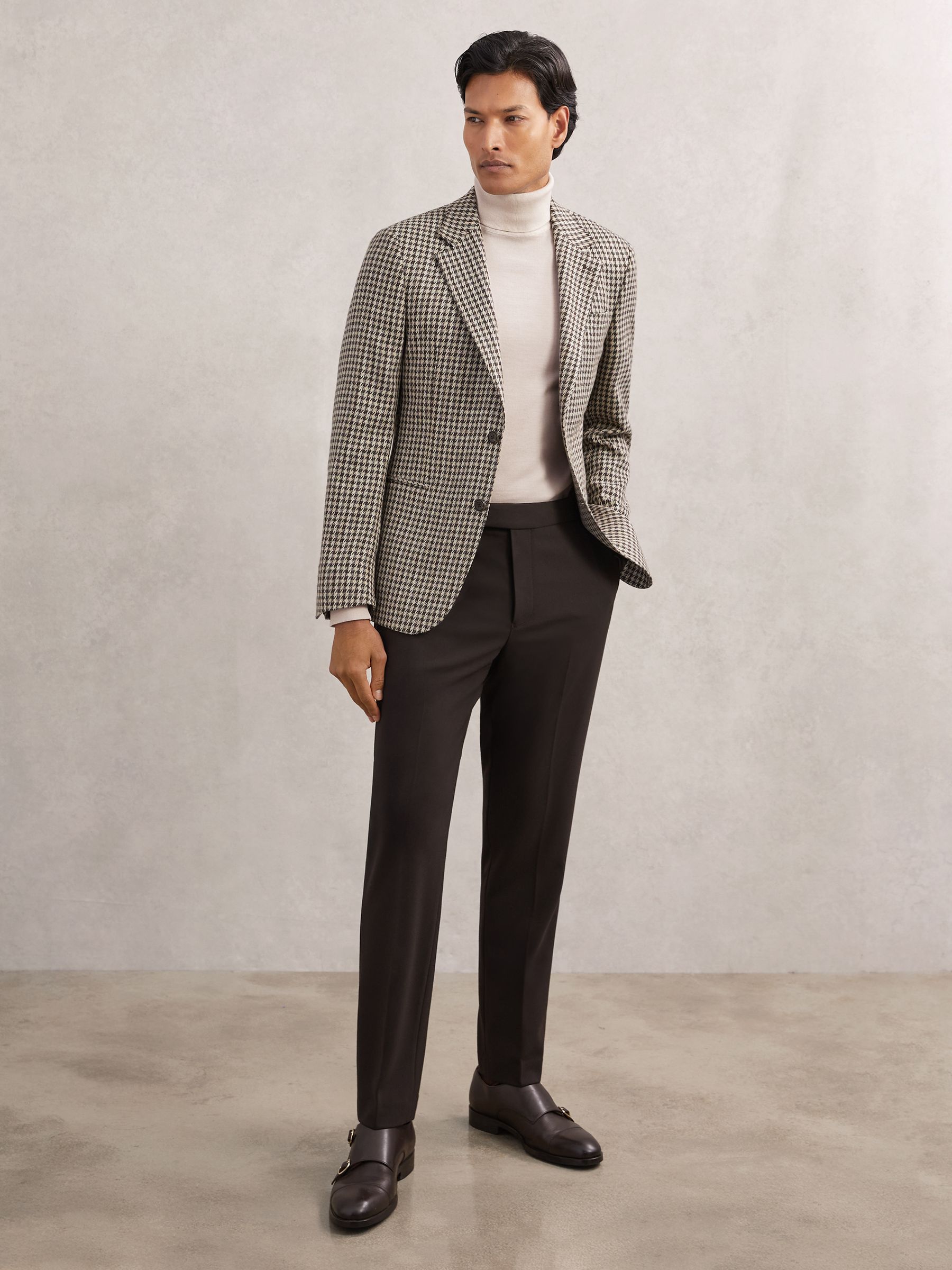 Svetr s rolákem z merino vlny v béžové barvě - Obrázek 3 z 6