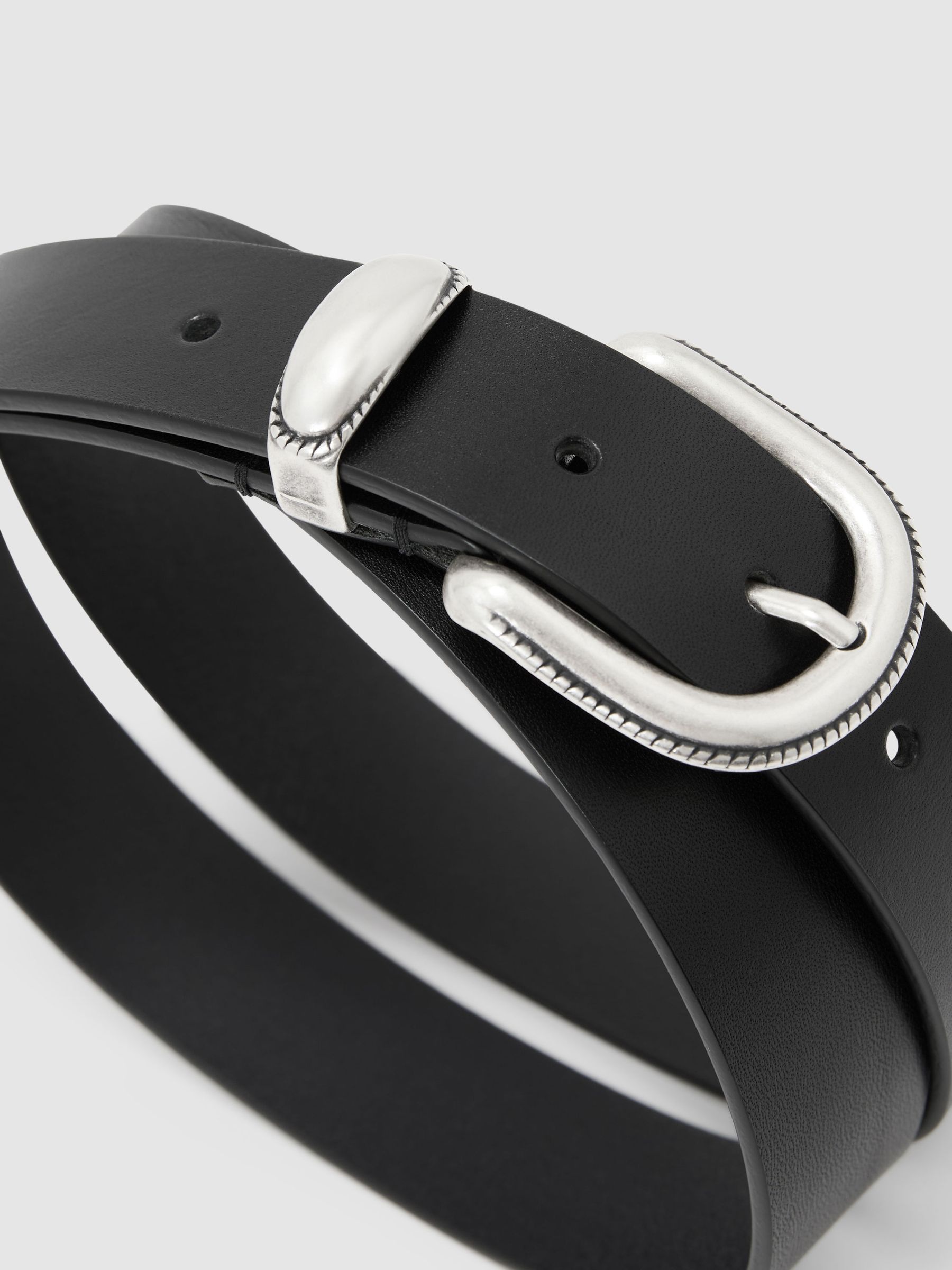 Leather Western Belt in Black - image 2