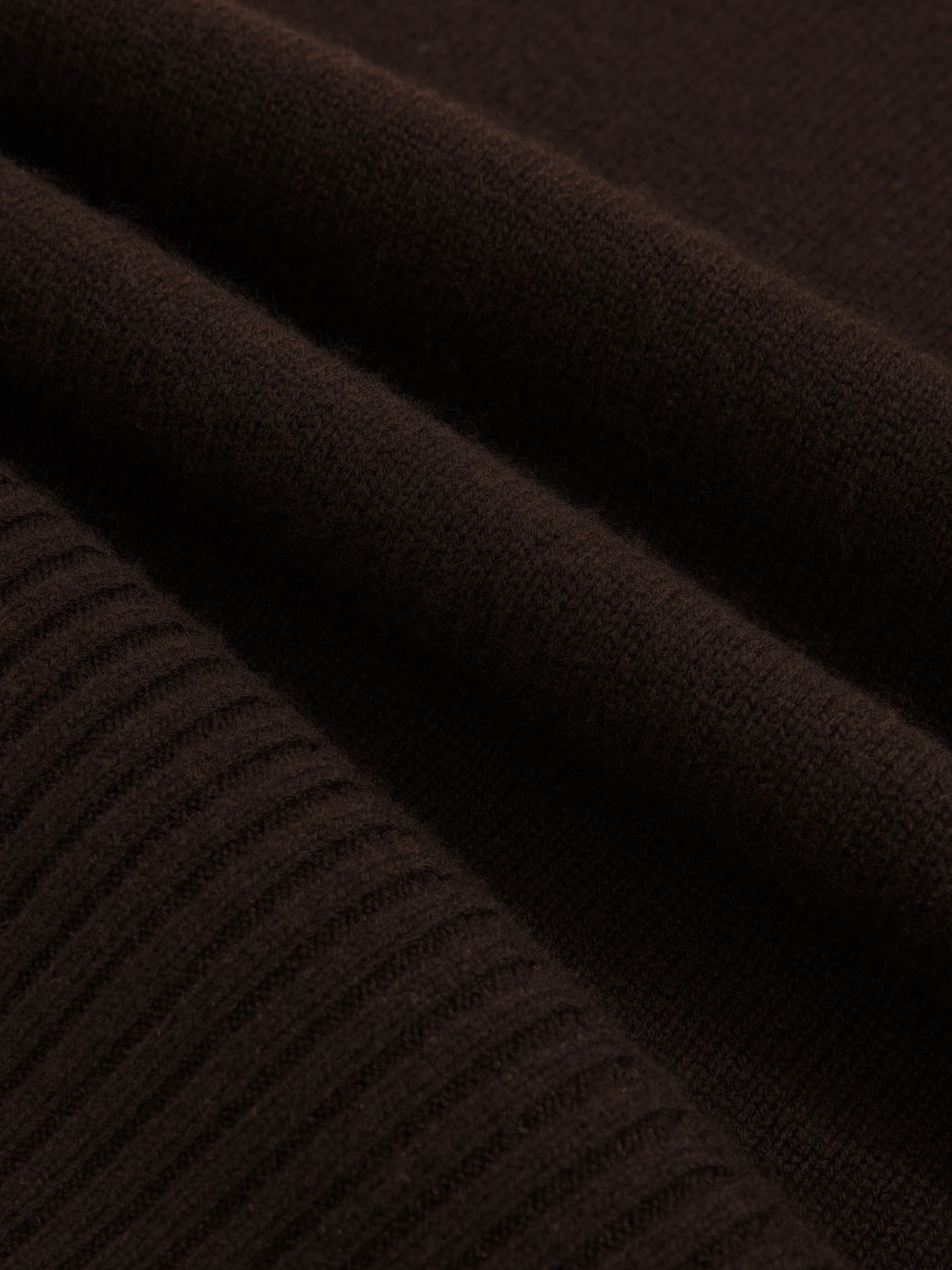 Wool-Cashmere Roll-Neck Jumper in Chocolate Brown - image 3