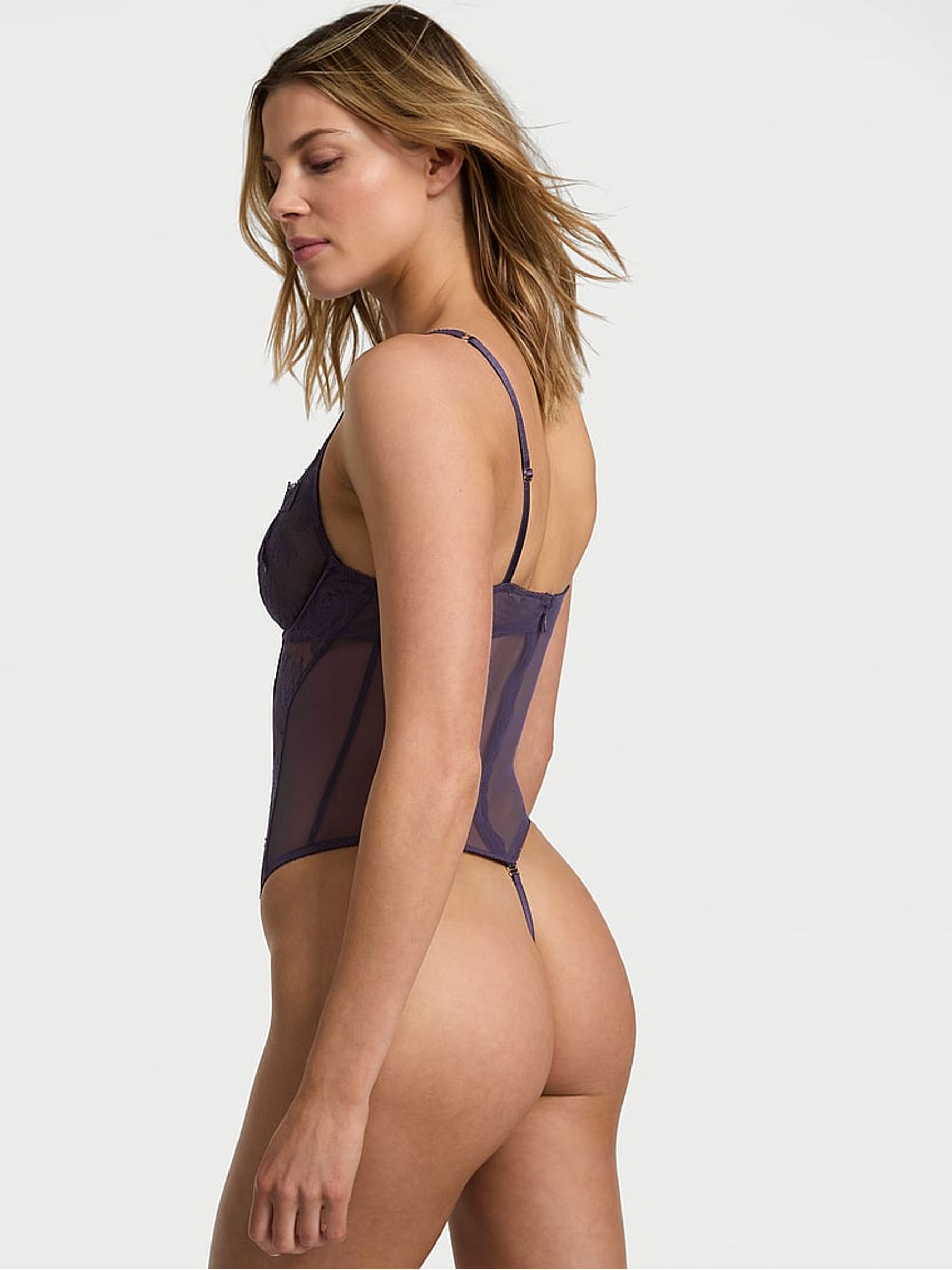 Valiant Purple Lace Bodysuit - Image 2 of 3