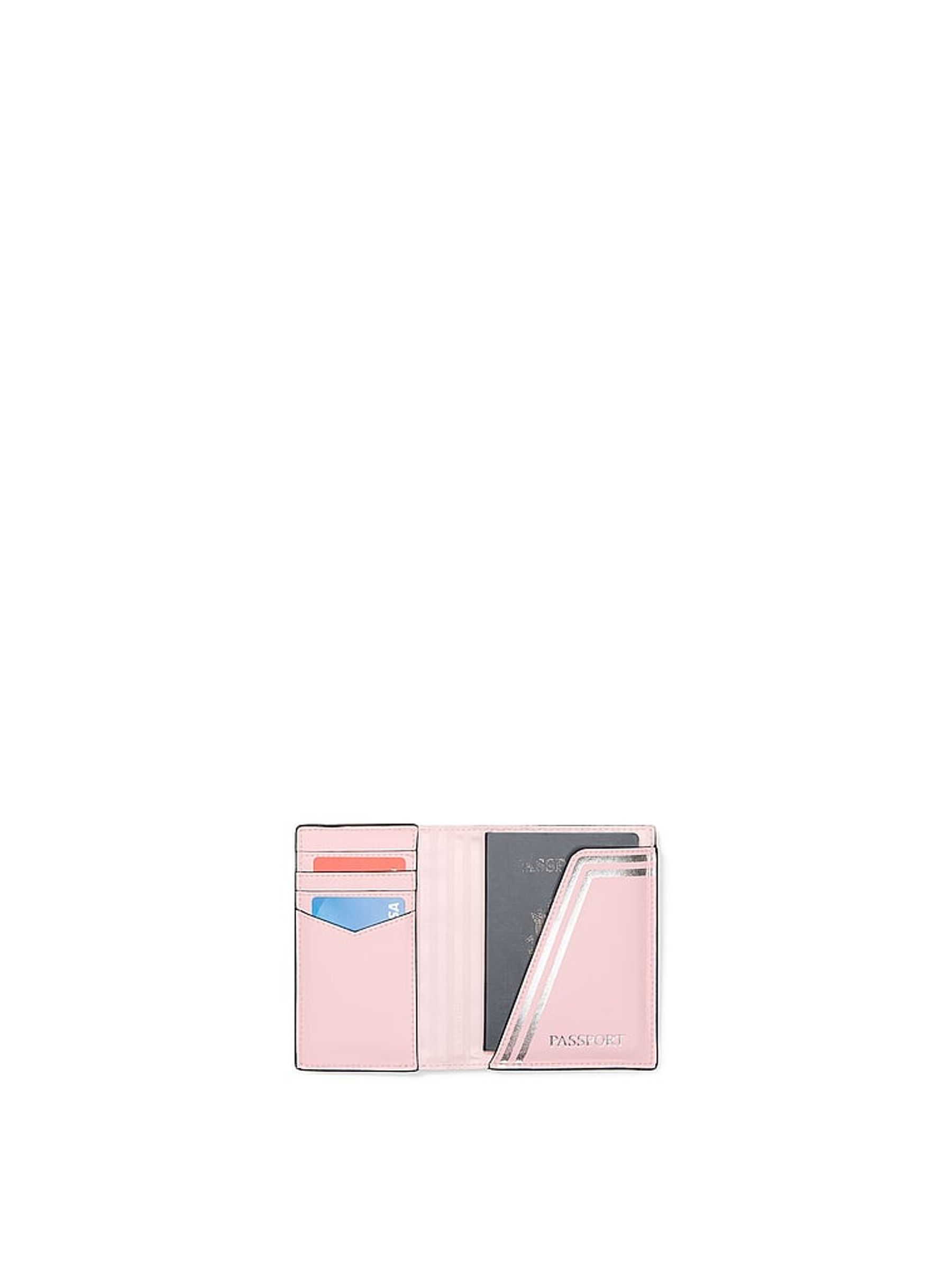 Heritage Stripe Pink Passport Holder and Luggage Tag Set - Image 3 of 4